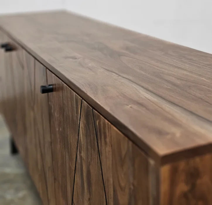 Buffet style Mid-Century en bois d’Acacia | Bois et acier