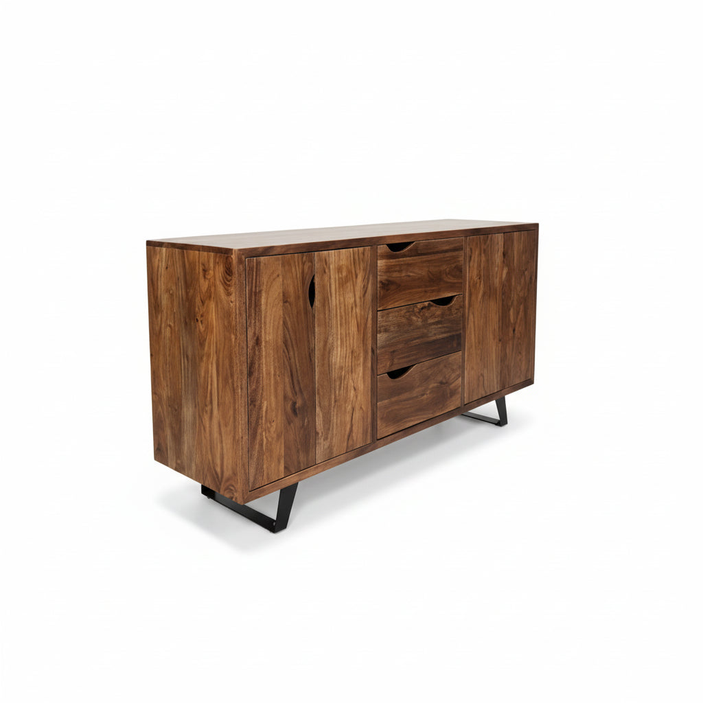 Buffet style Rétro en bois d'Acacia massif