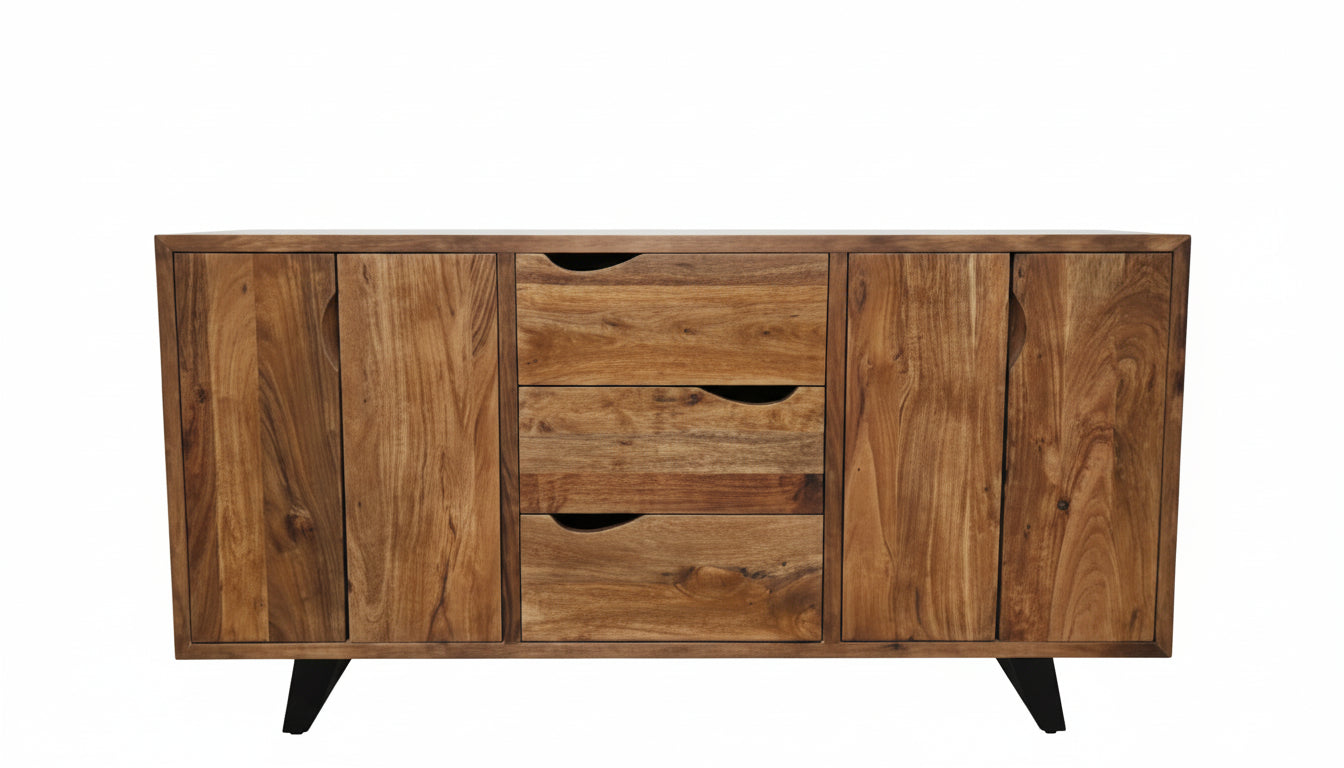 Buffet style Rétro en bois d'Acacia massif