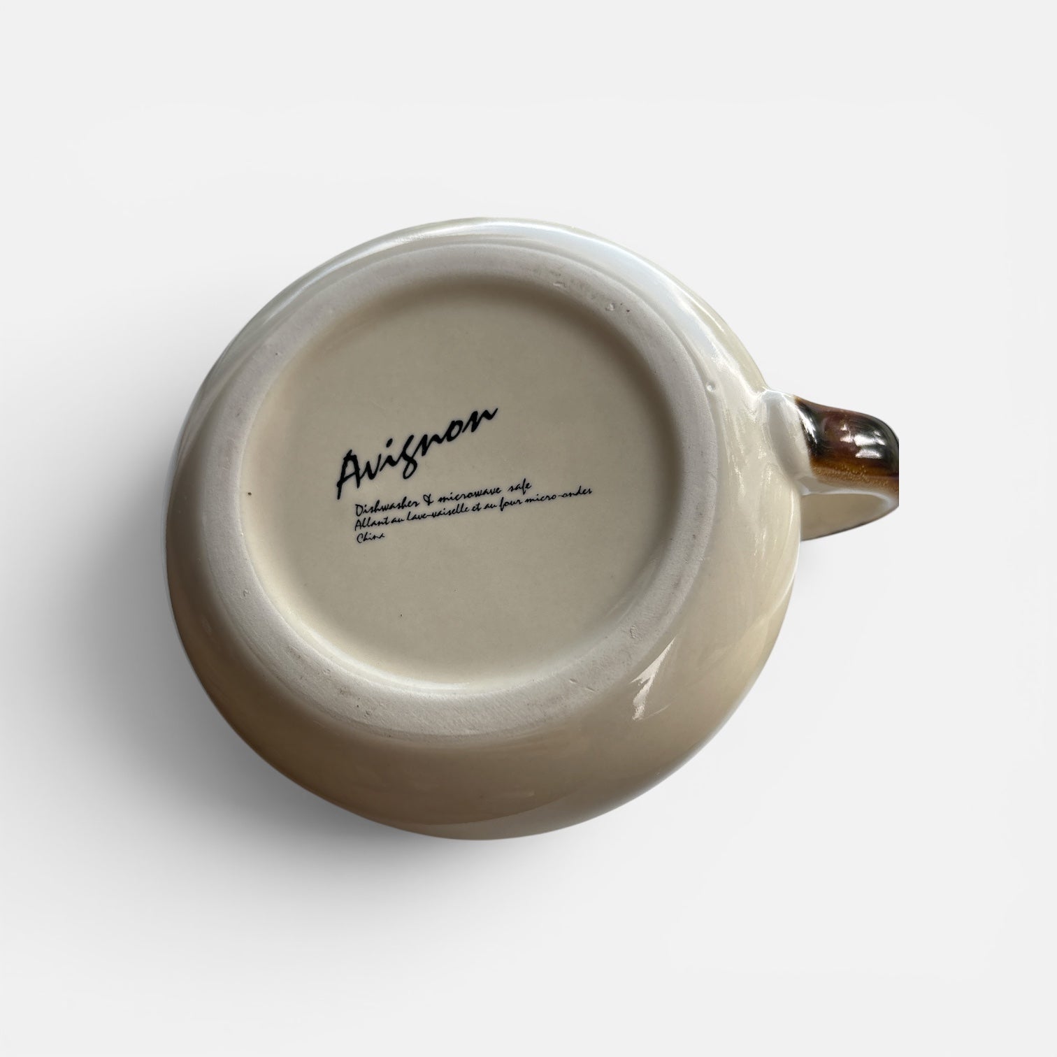 Pot à lait et sucrier Avignon années 70 en porcelaine
