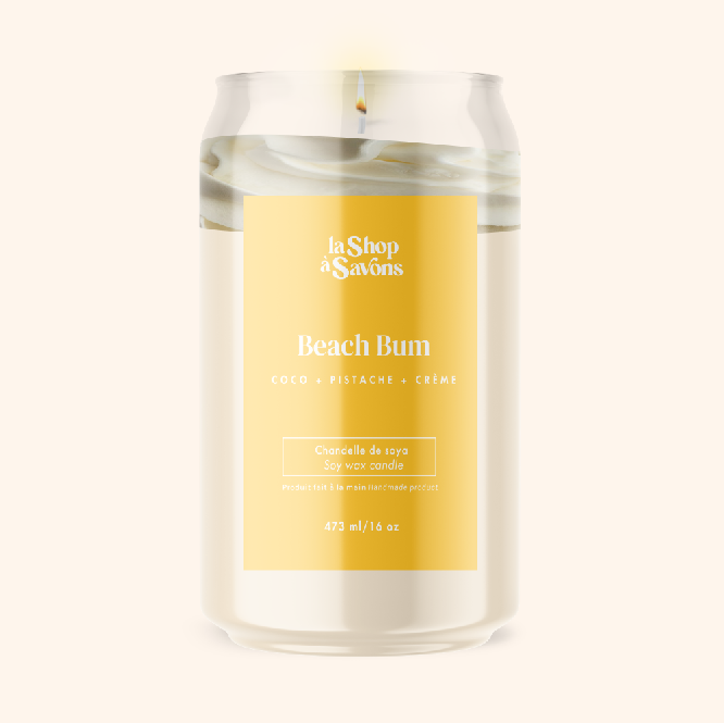 Chandelle Beach Bum 16 oz La Shop à Savons parfum vanille coco