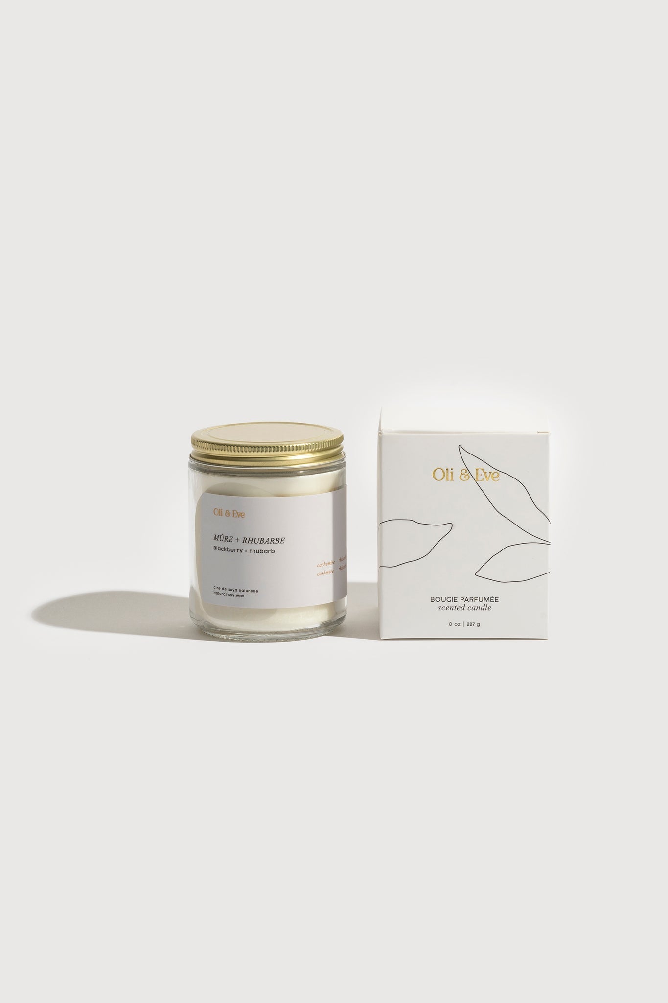Chandelle Mûre et rhubarbe 8 oz Oli & Eve