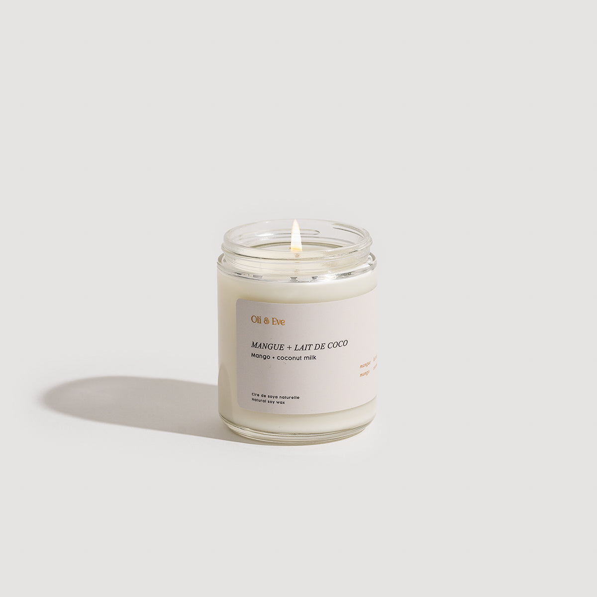 Chandelle Mangue et lait de coco Oli & Eve