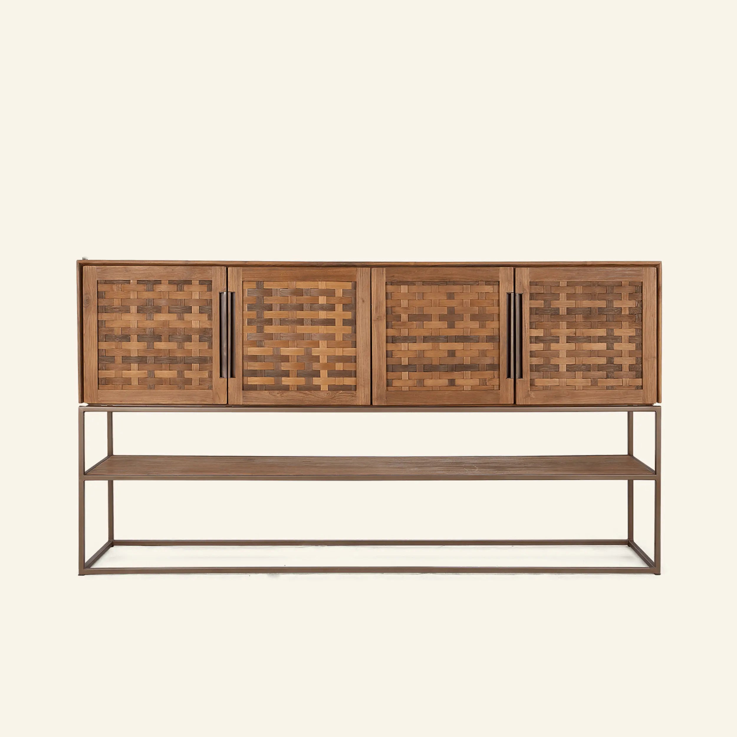 Commode Haute Karma Pure à 4 Portes et 1 Étagère Ouverte | Fait à la main  | dBodhi