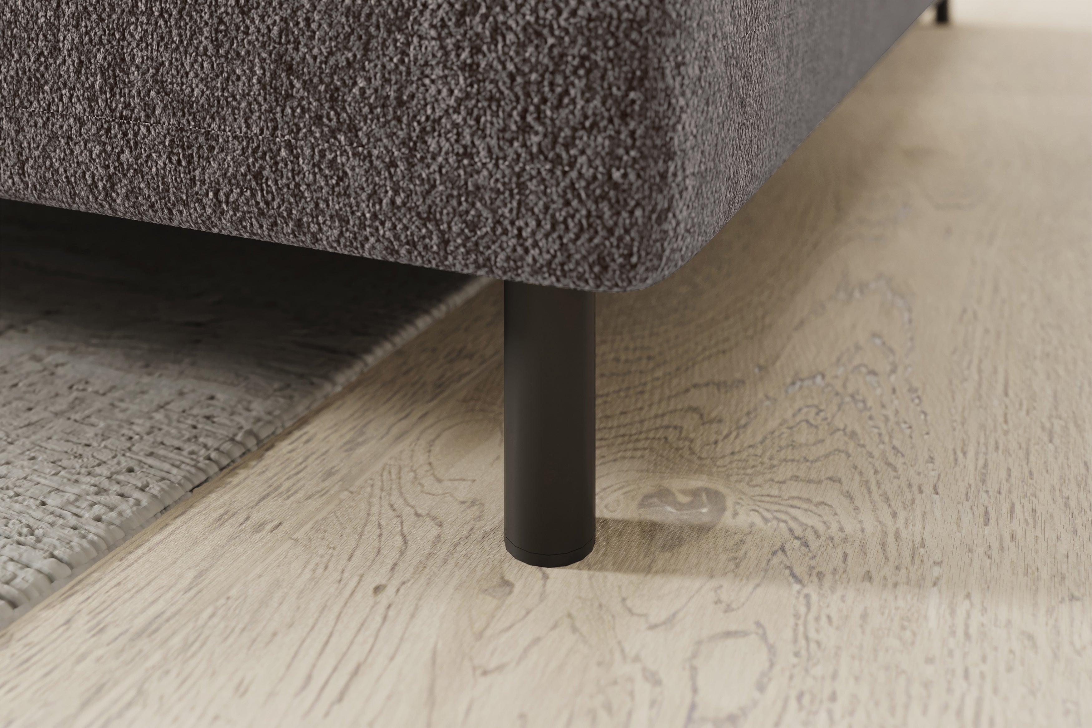 Sectionnel Barea 3 places | Rangement & lit escamotable | Brun Fudge