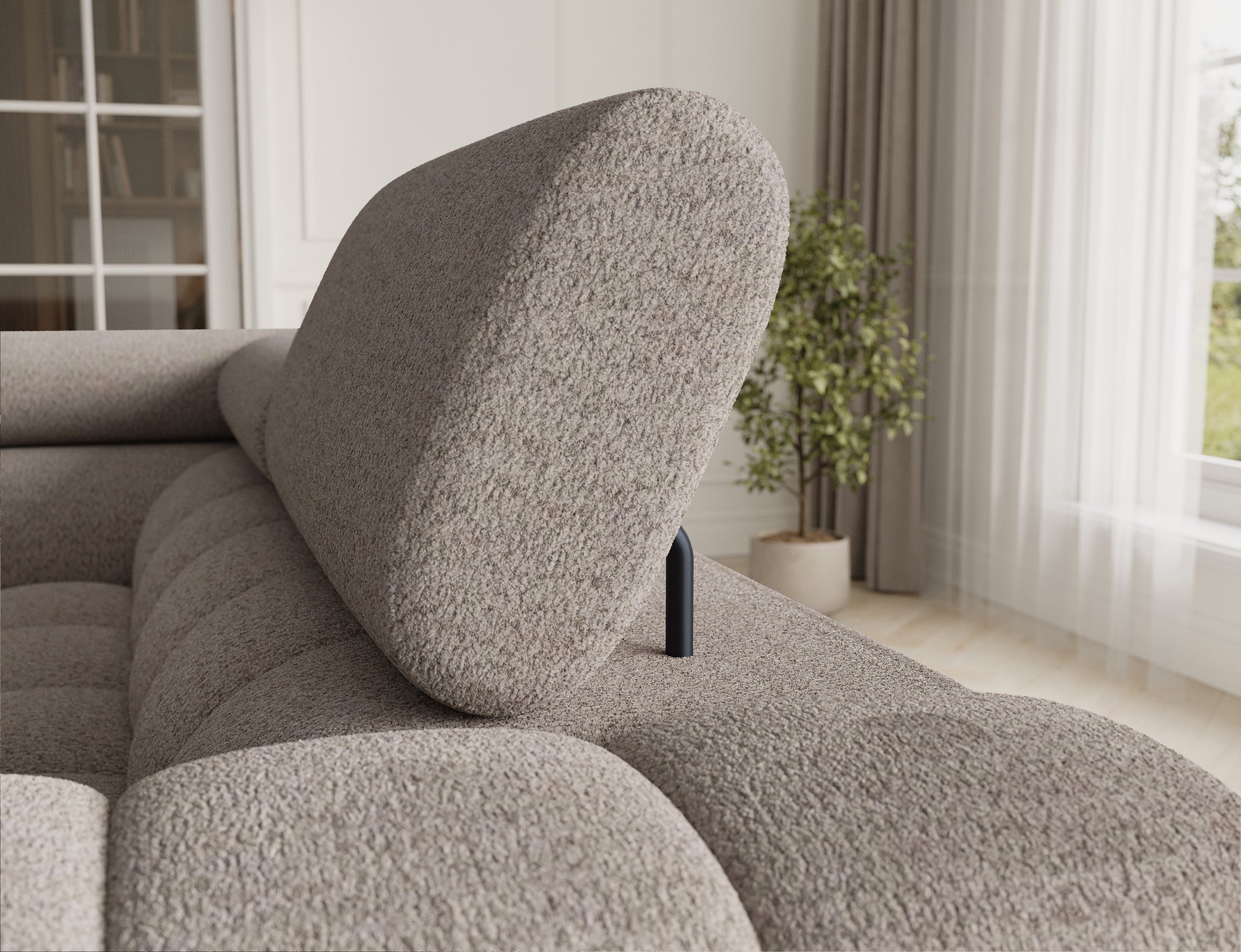 Sectionnel Fectory | Rangement & lit escamotable | Beige