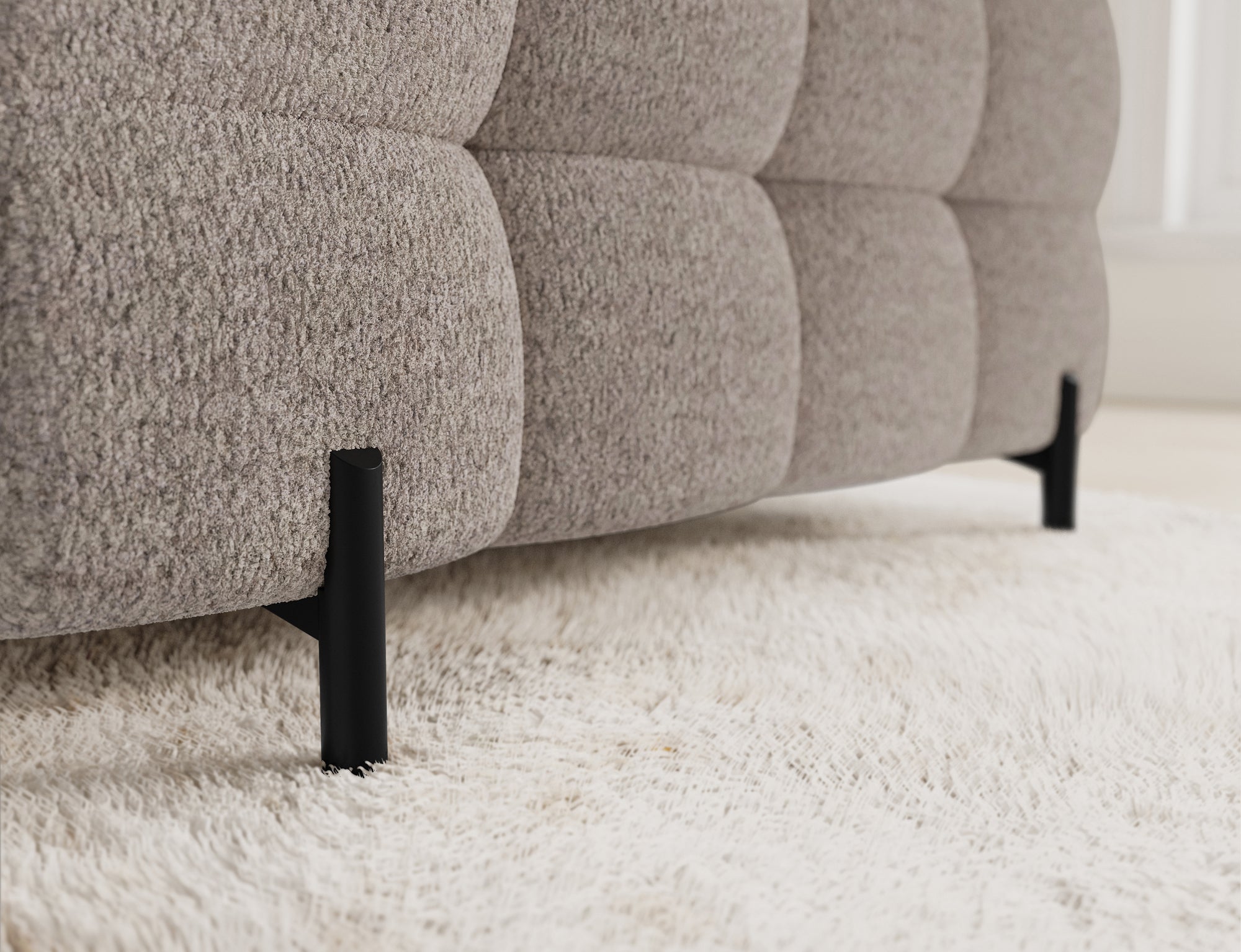 Sectionnel Fectory | Rangement & lit escamotable | Beige