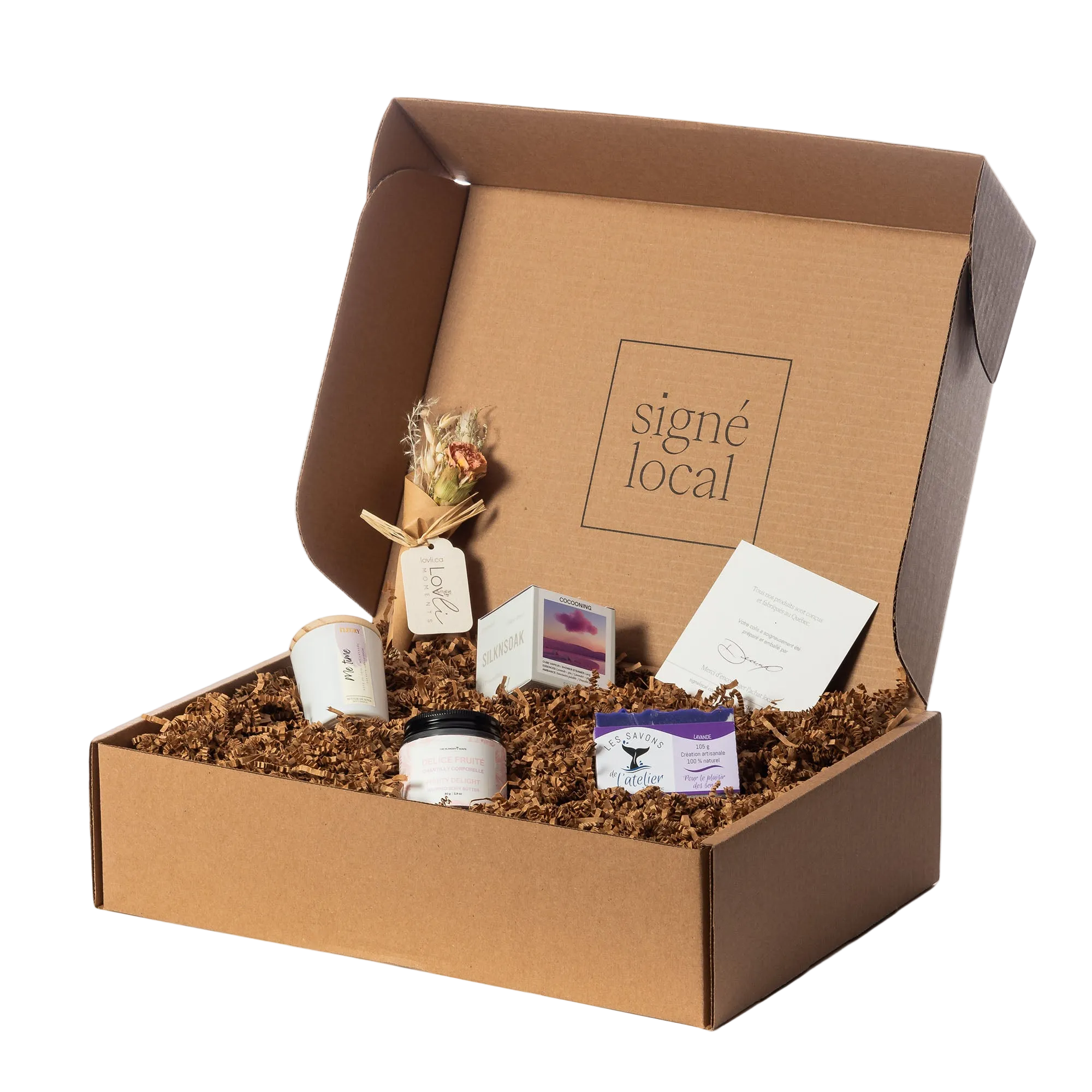 Coffret Moment pour soi avec produits de détente Signé Local