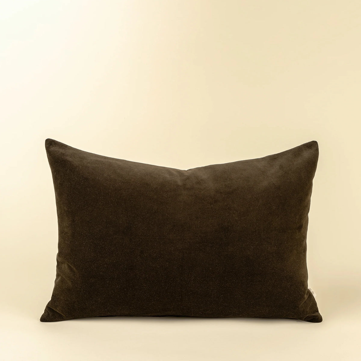 Vera Luxe Decorative Pillow | Cotton Velvet | Deep Green | 16 × 24 in