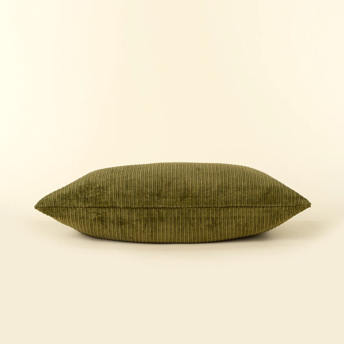 Corduroy decorative pillow | Moss | Moss green | 16 × 24 in