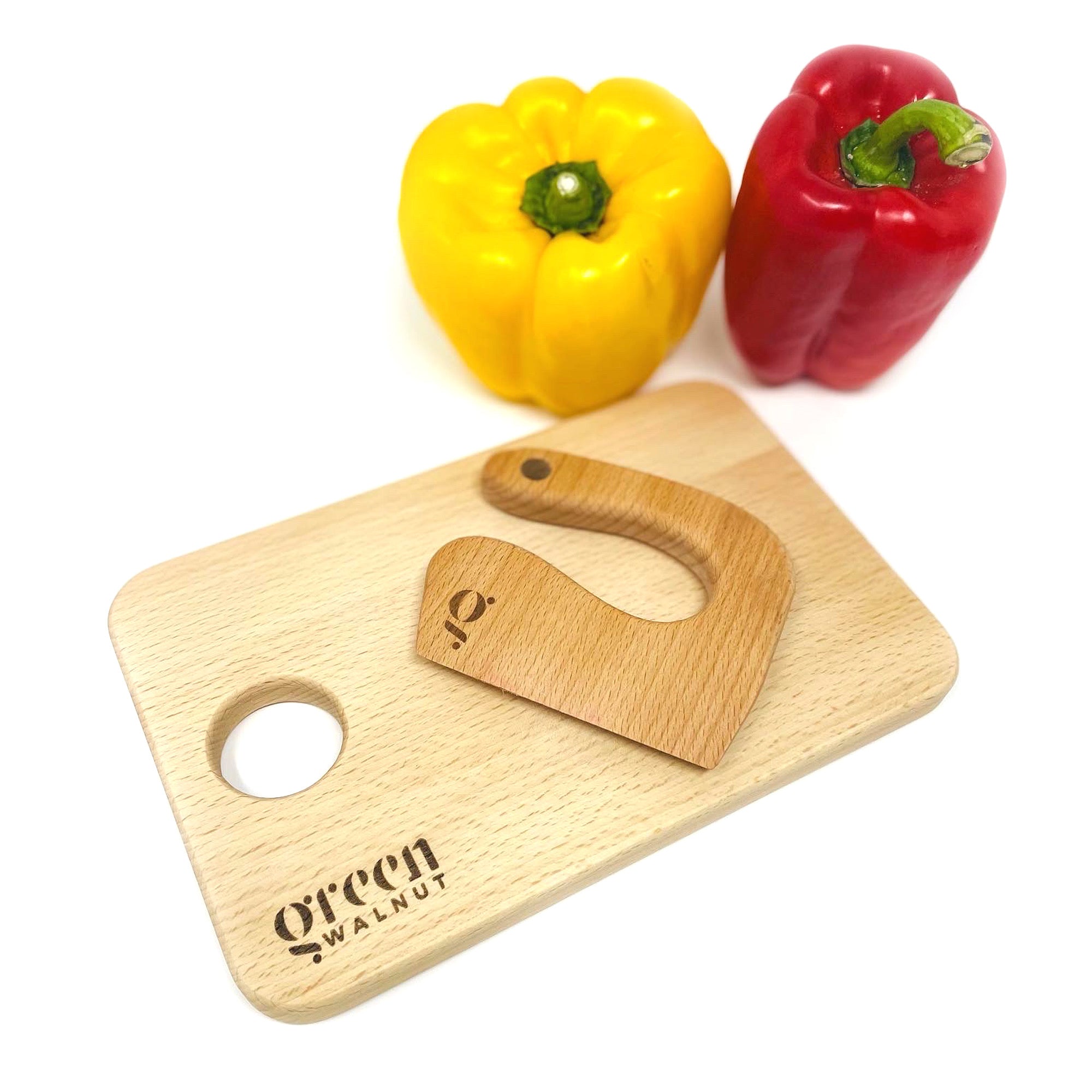 Kids Wooden Knife & Cutting Board | Safe Knife For Children | Wooden Cutter For Children (Knife + Cutting Board)