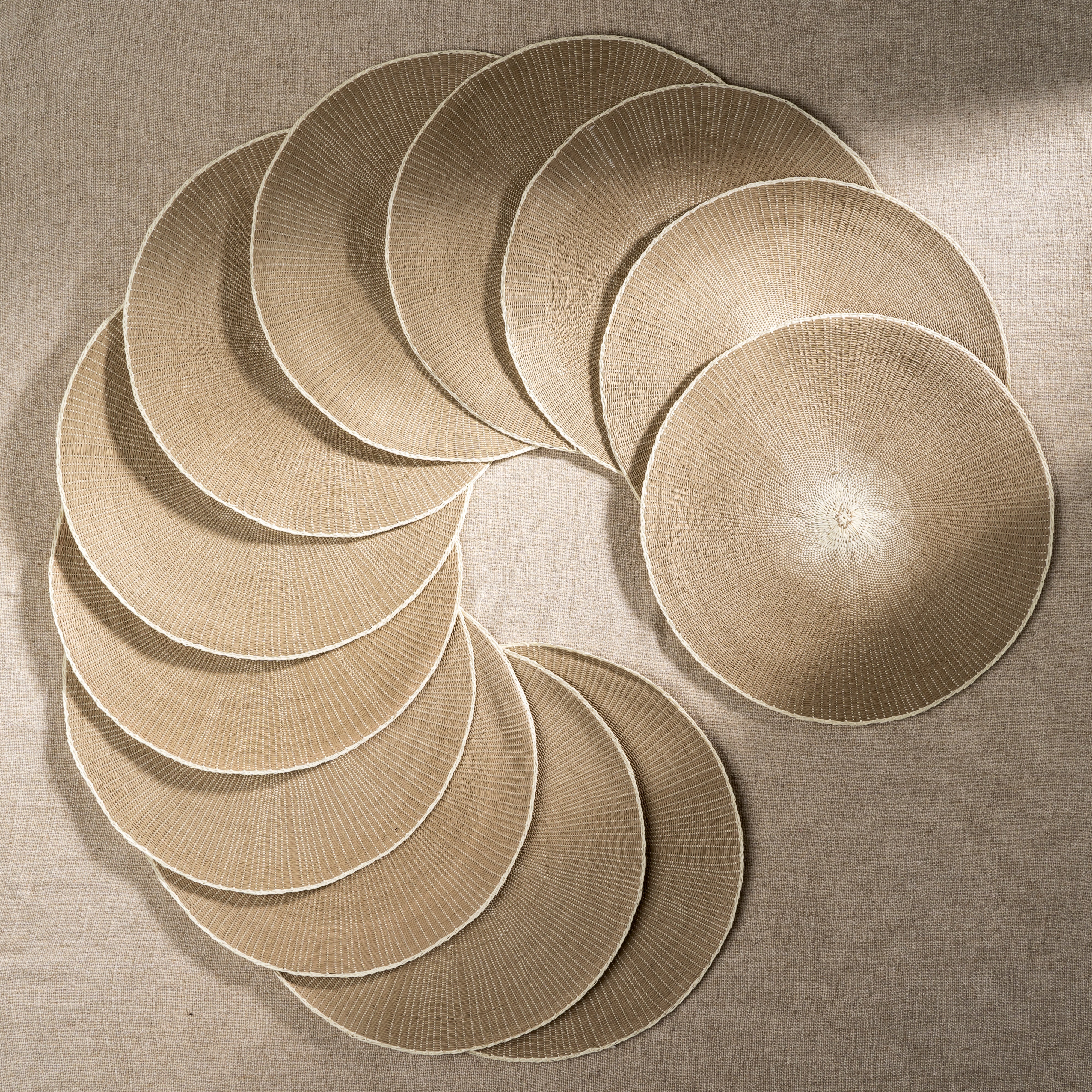 Napperon Willa Tressé à la Main | Taupe