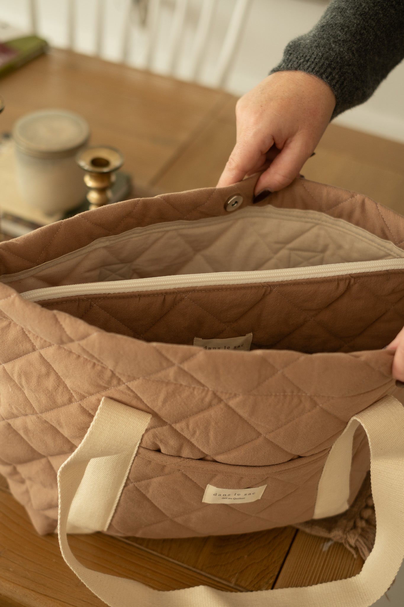 Fourre-tout matelassé pour le quotidien