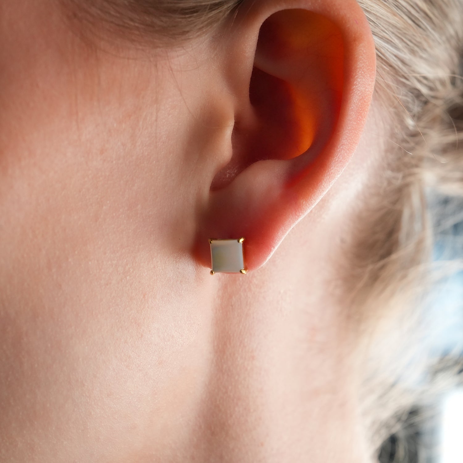 Boucles d’oreilles Erith | Coquillage naturel et finition or 18 carats infusé