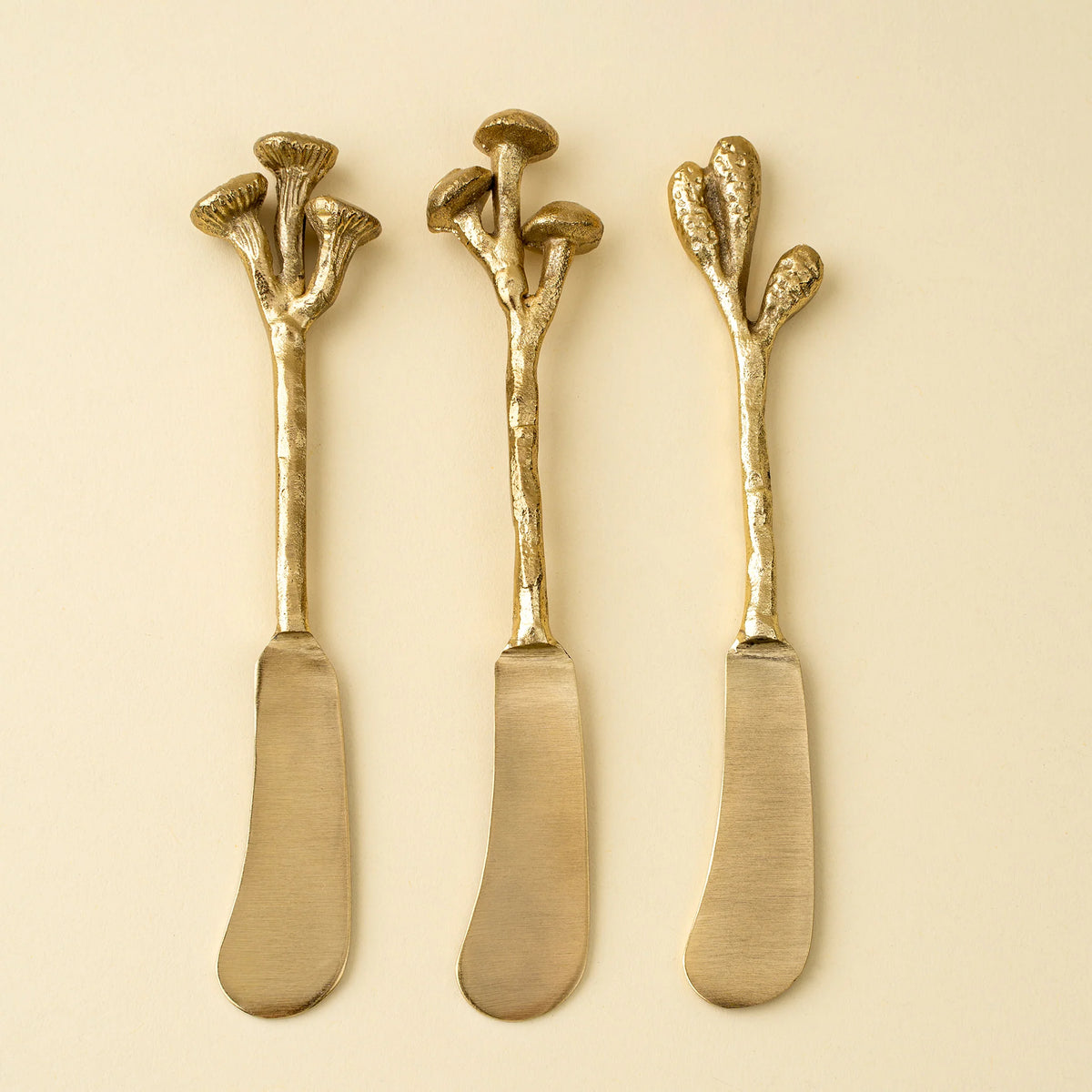 Ensemble de 3 tartineurs Forager en laiton et acier inoxydable