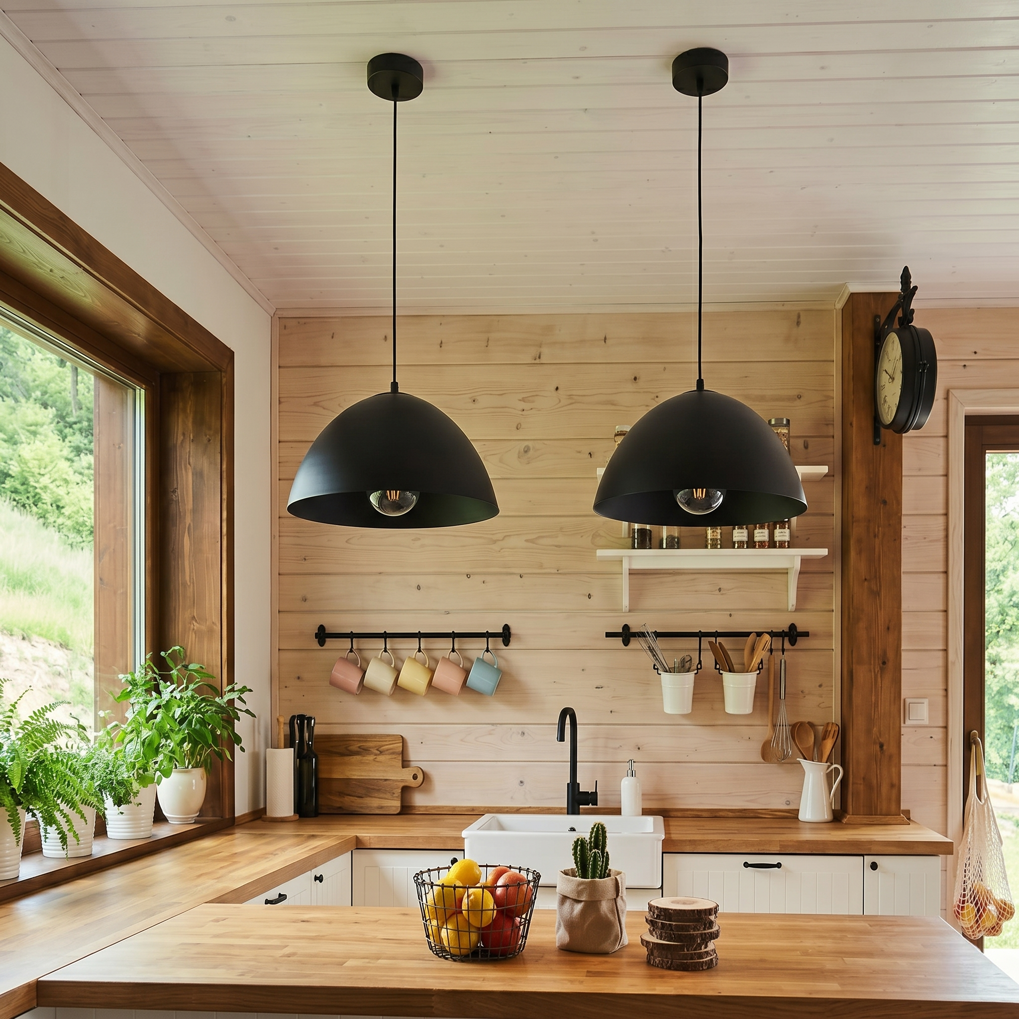 Suspension FARO en acier peint | Luminaire suspendu moderne et classique