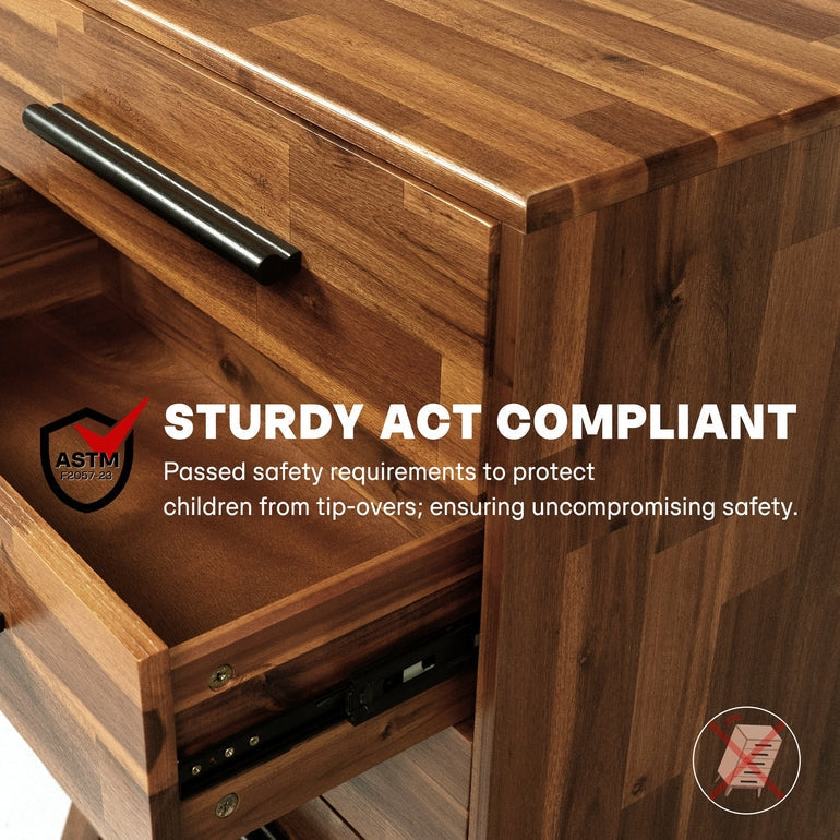 Commode en bois massif Linea