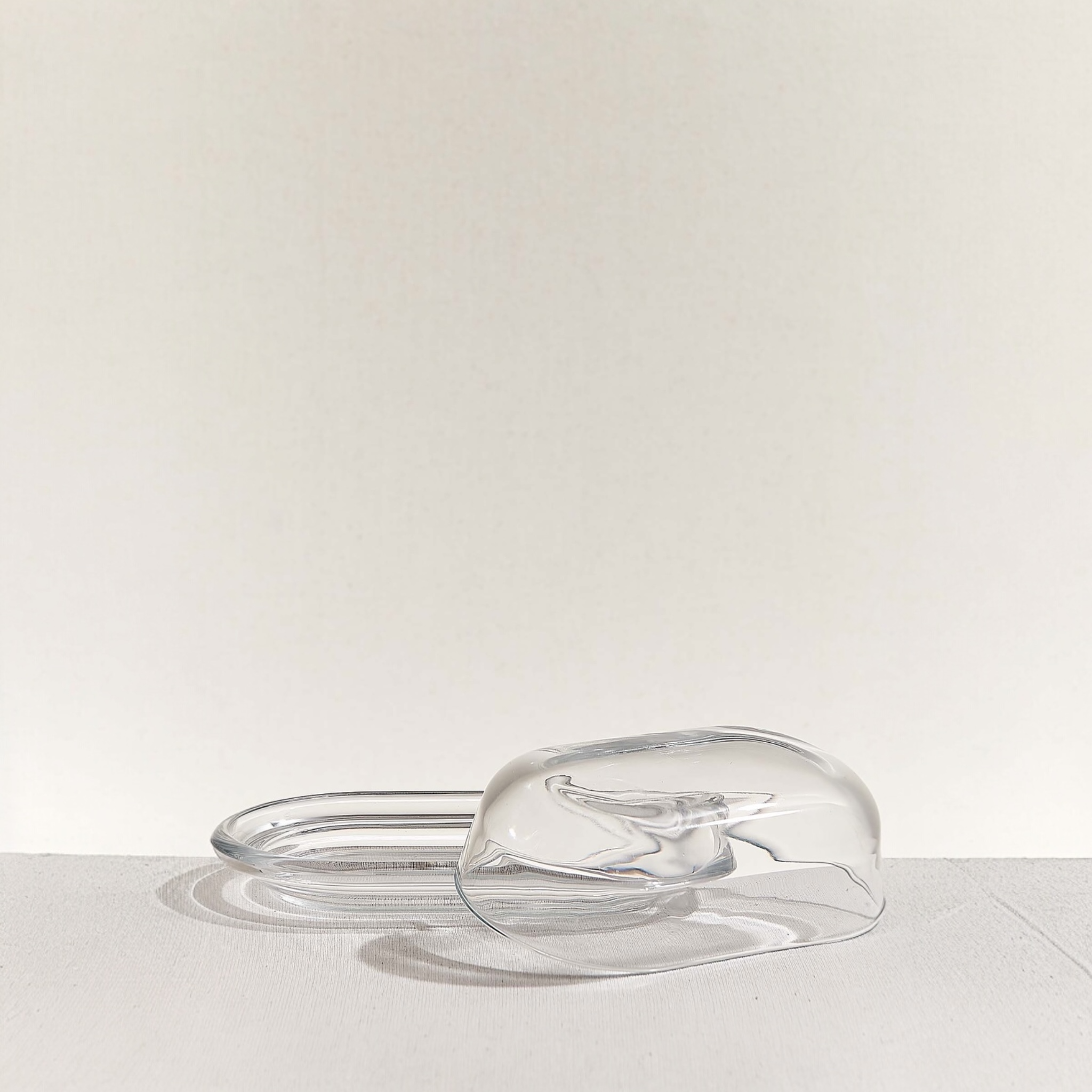 Beurrier en verre avec couvercle | Compatible lave-vaisselle