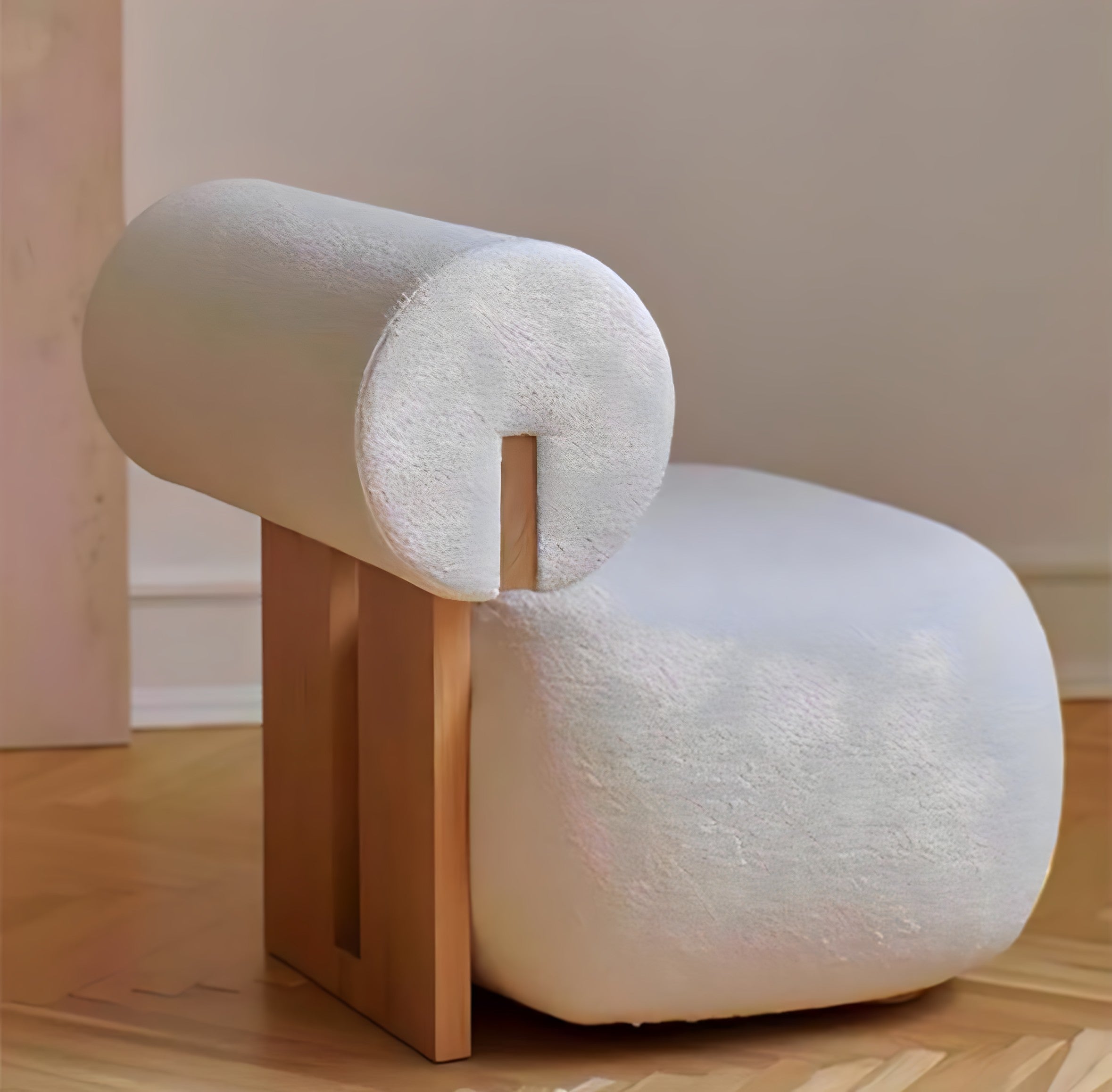 Chaise Yoshiko | Style japonais minimaliste luxe | Bois de frêne & velours