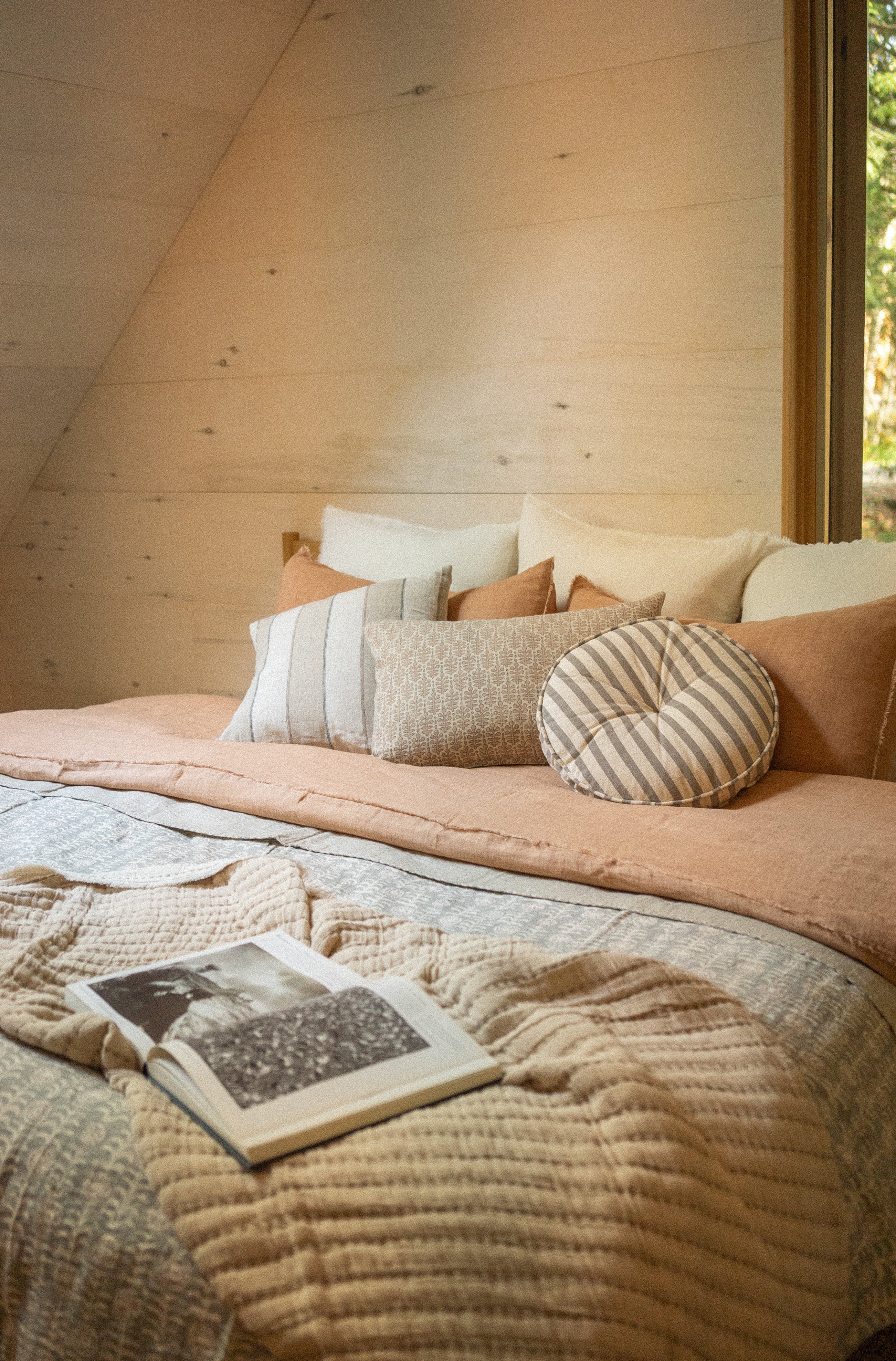 Couverture de lit Verbier en coton double gaze | Fait main