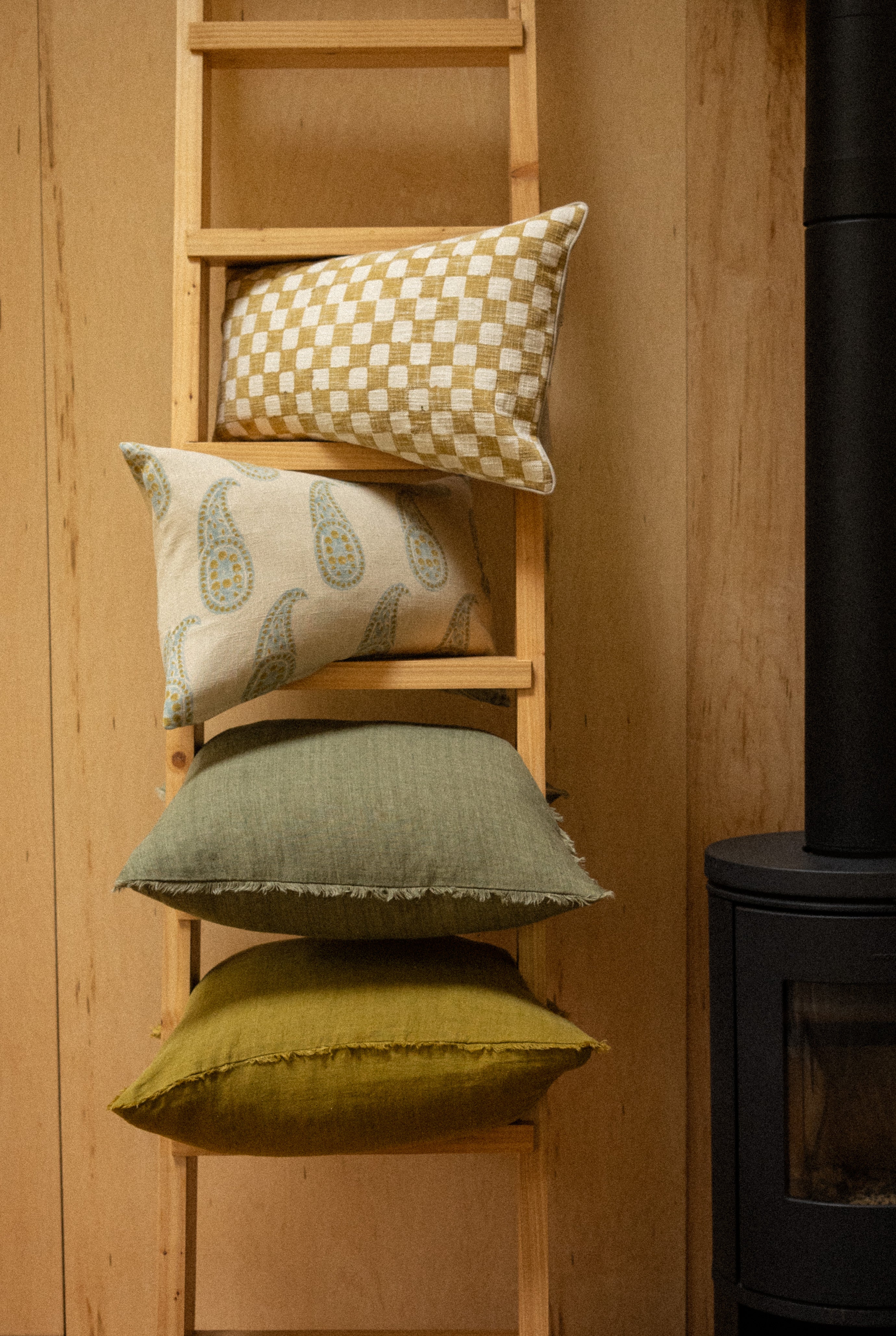 Coussin Shimla à motifs bloc 40 x 60 cm | Fait à la main | Coton biologique