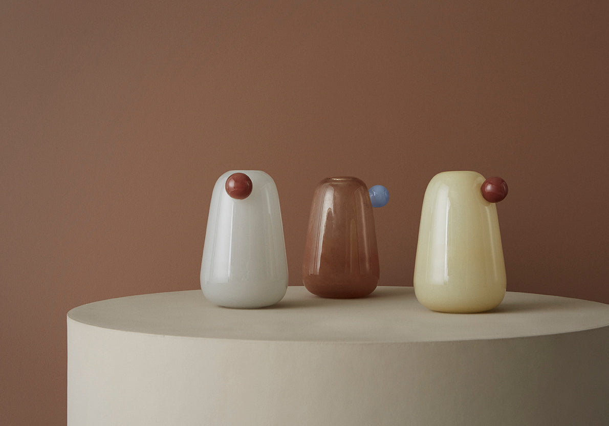Vase Inka en verre soufflé | Petit format | Couleur Nutmeg | Fait à la main