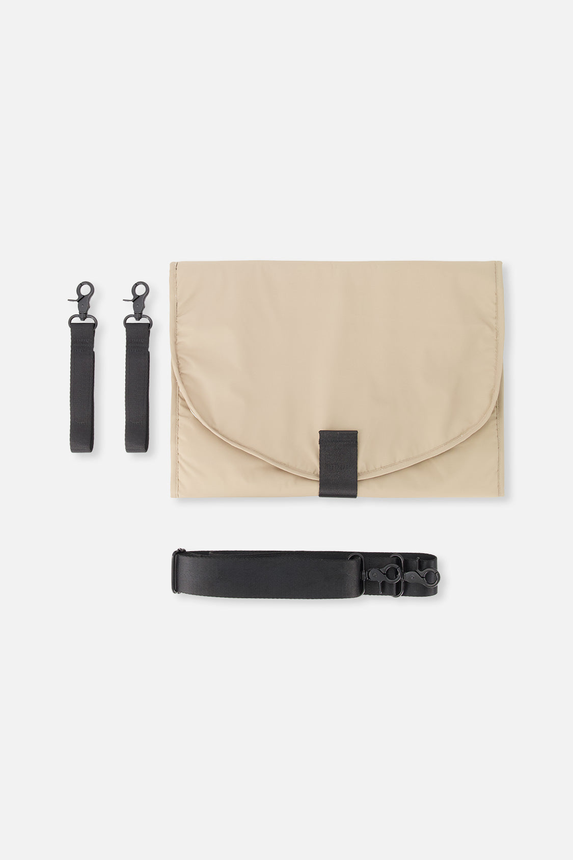 Sac à couches taupe avec matelas à langer inclus | Imperméable | Deux par Deux
