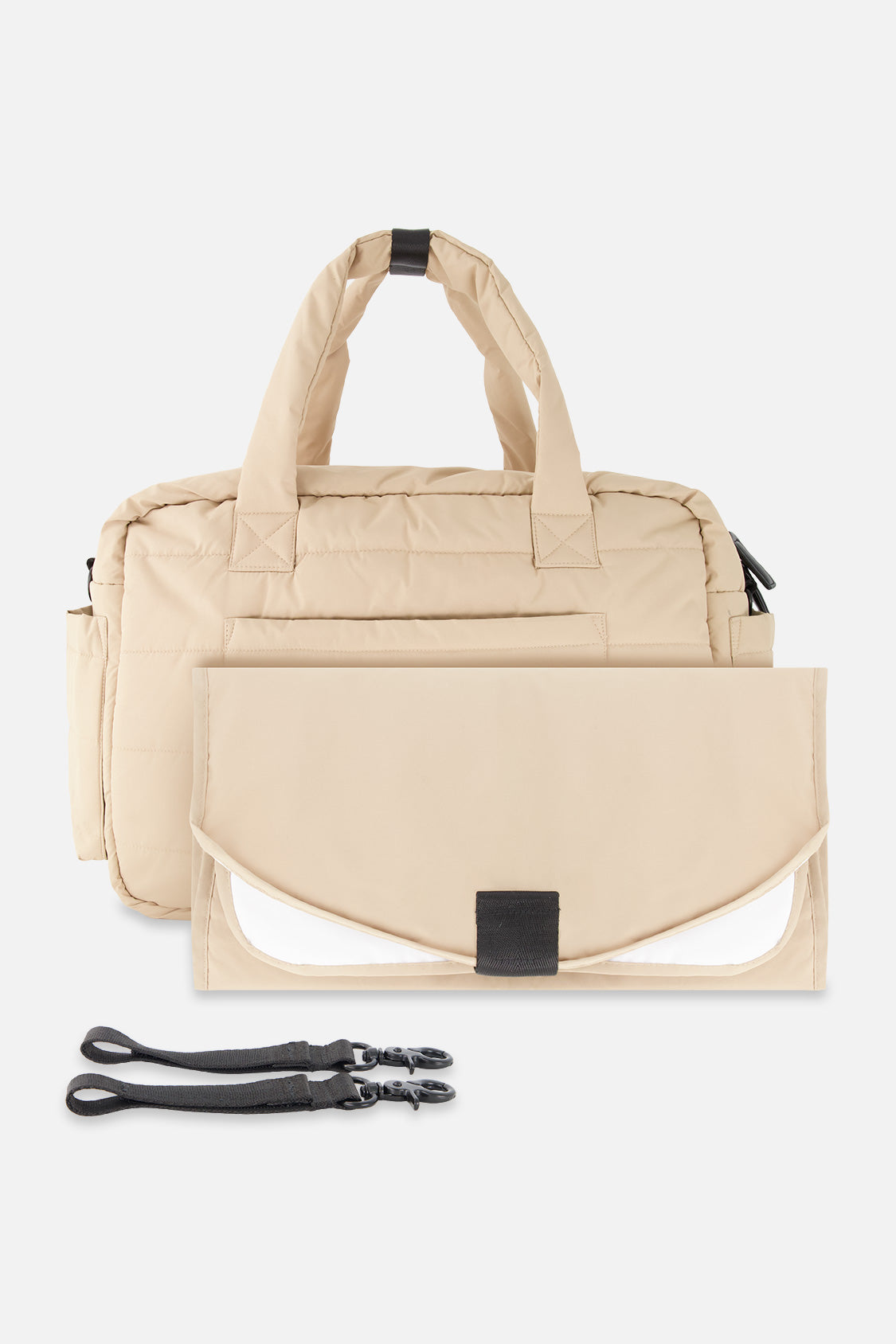 Sac à couches beige avec matelas à langer inclus | Imperméable | Deux par Deux