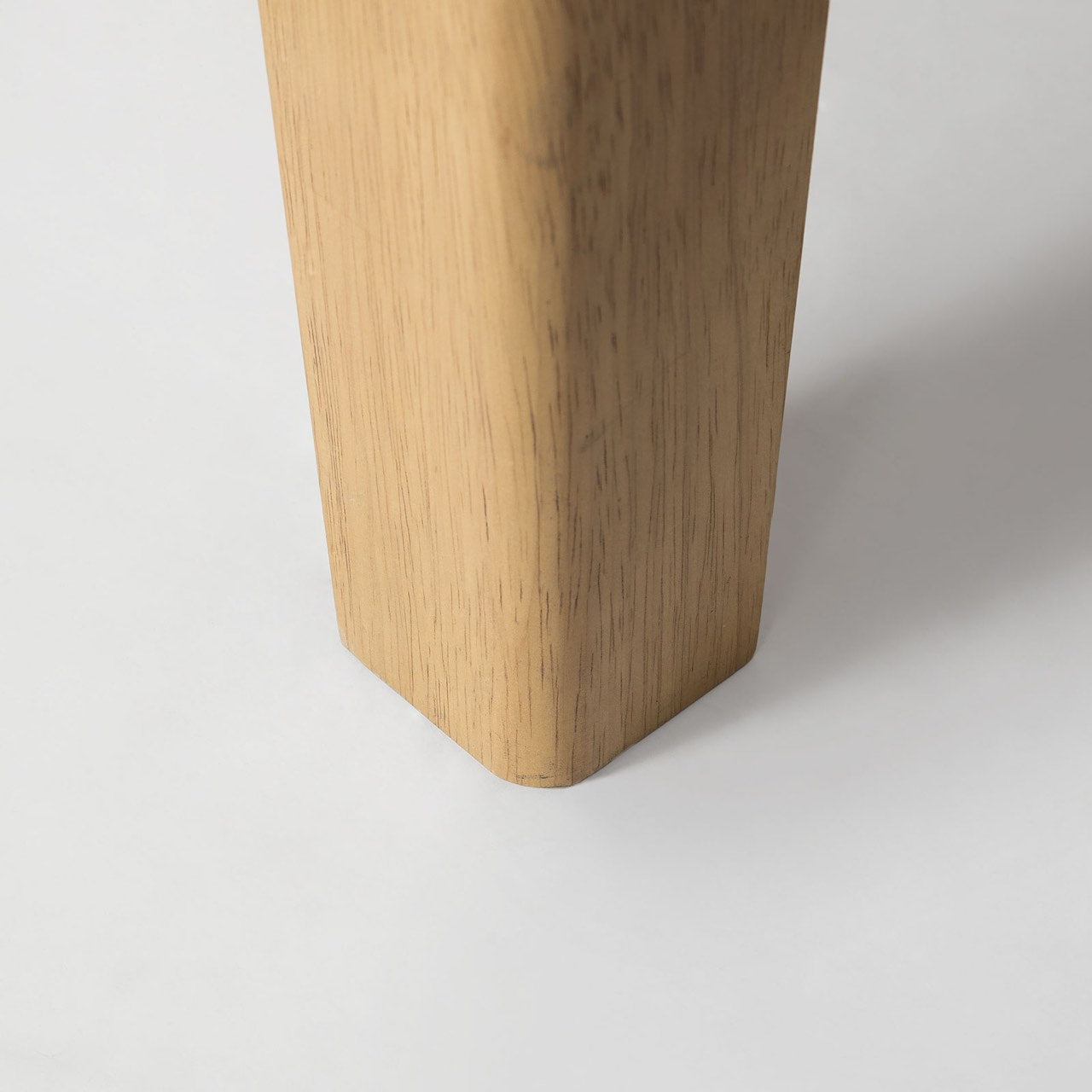 Lit double Luna chêne massif avec tête de lit rembourrée | 152 × 97 × 216 cm | Beige