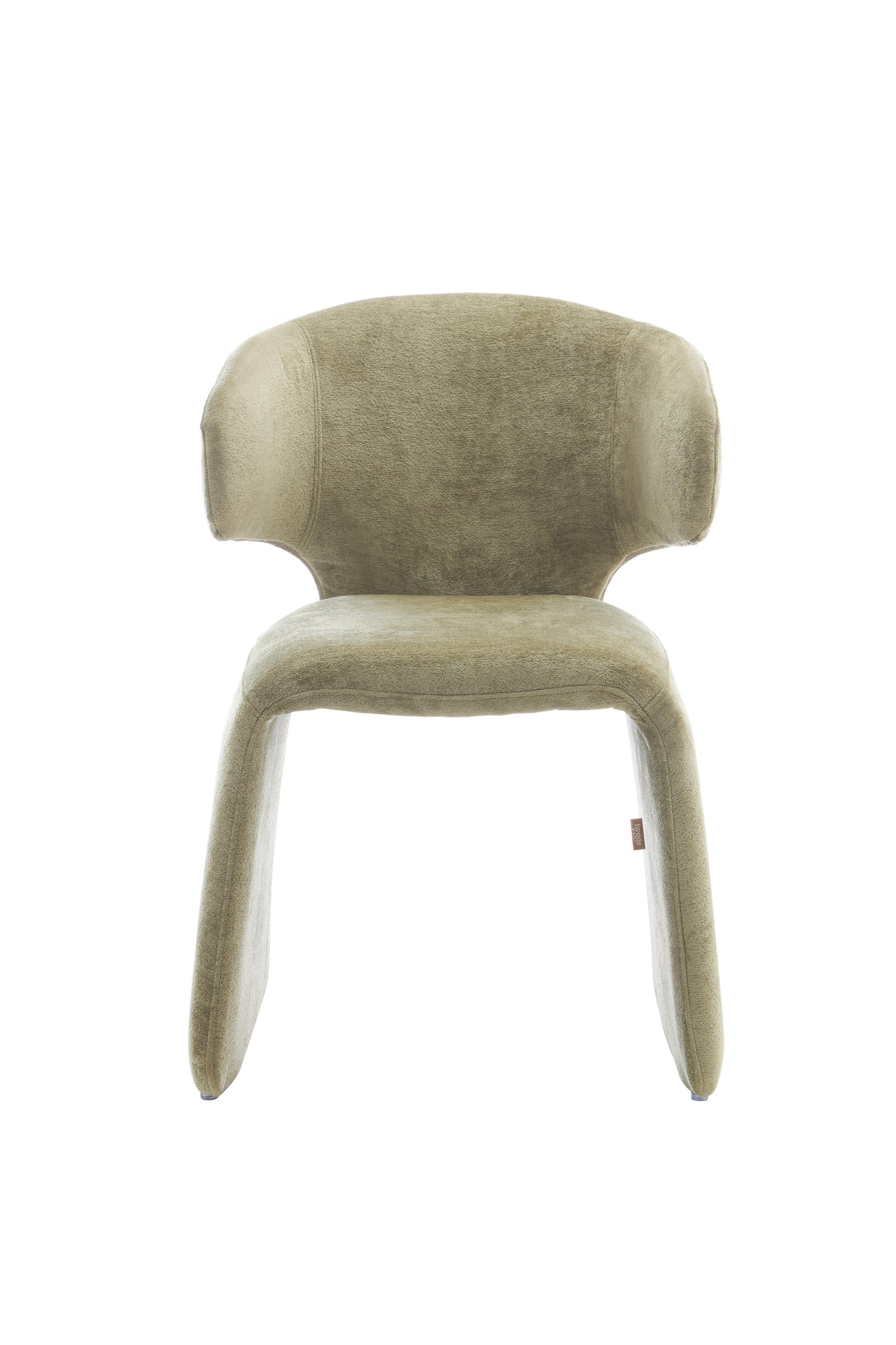 Chaise de salle à manger Oriana moderne sculptée | 2 teintes disponibles