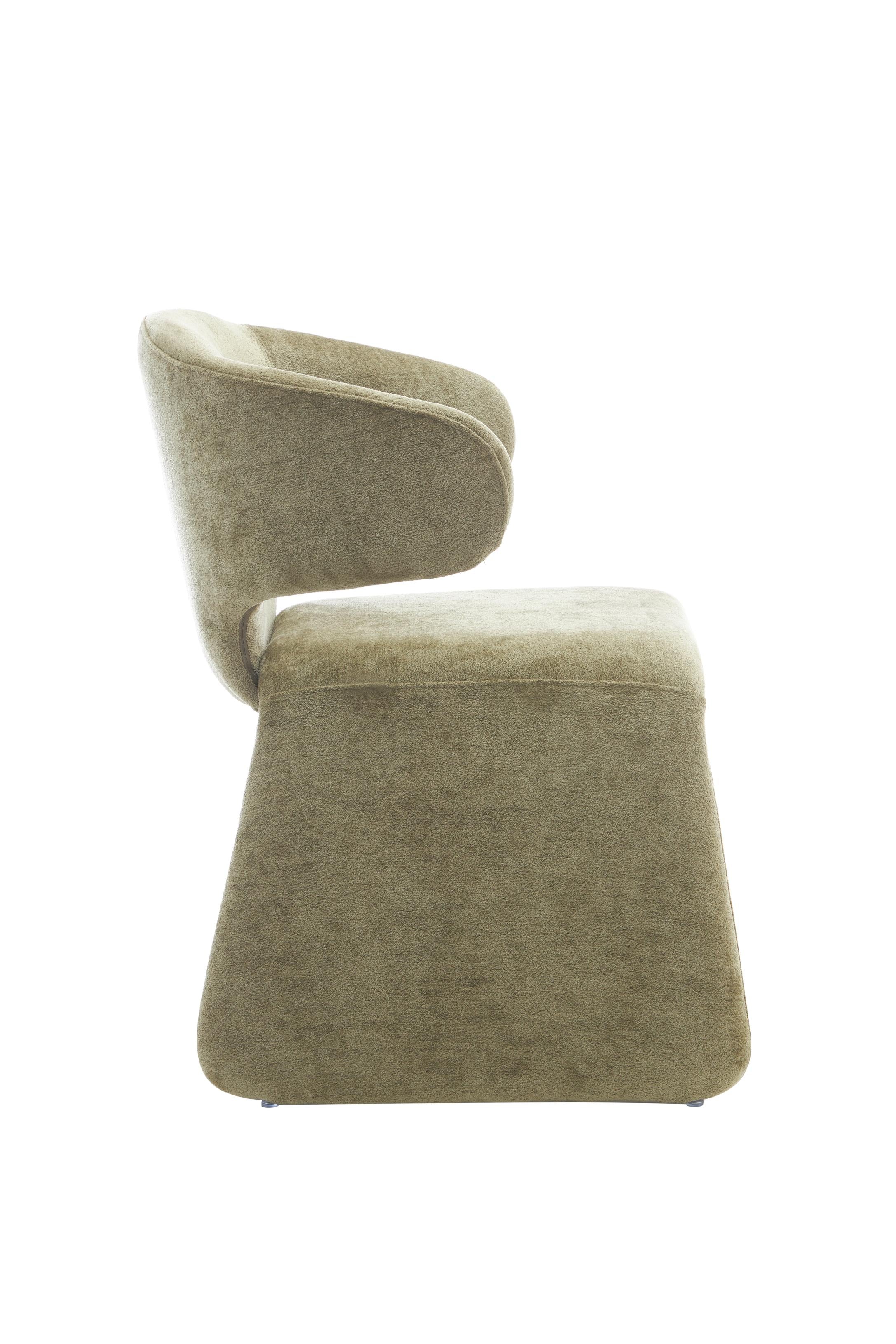 Chaise de salle à manger Oriana moderne sculptée | 2 teintes disponibles