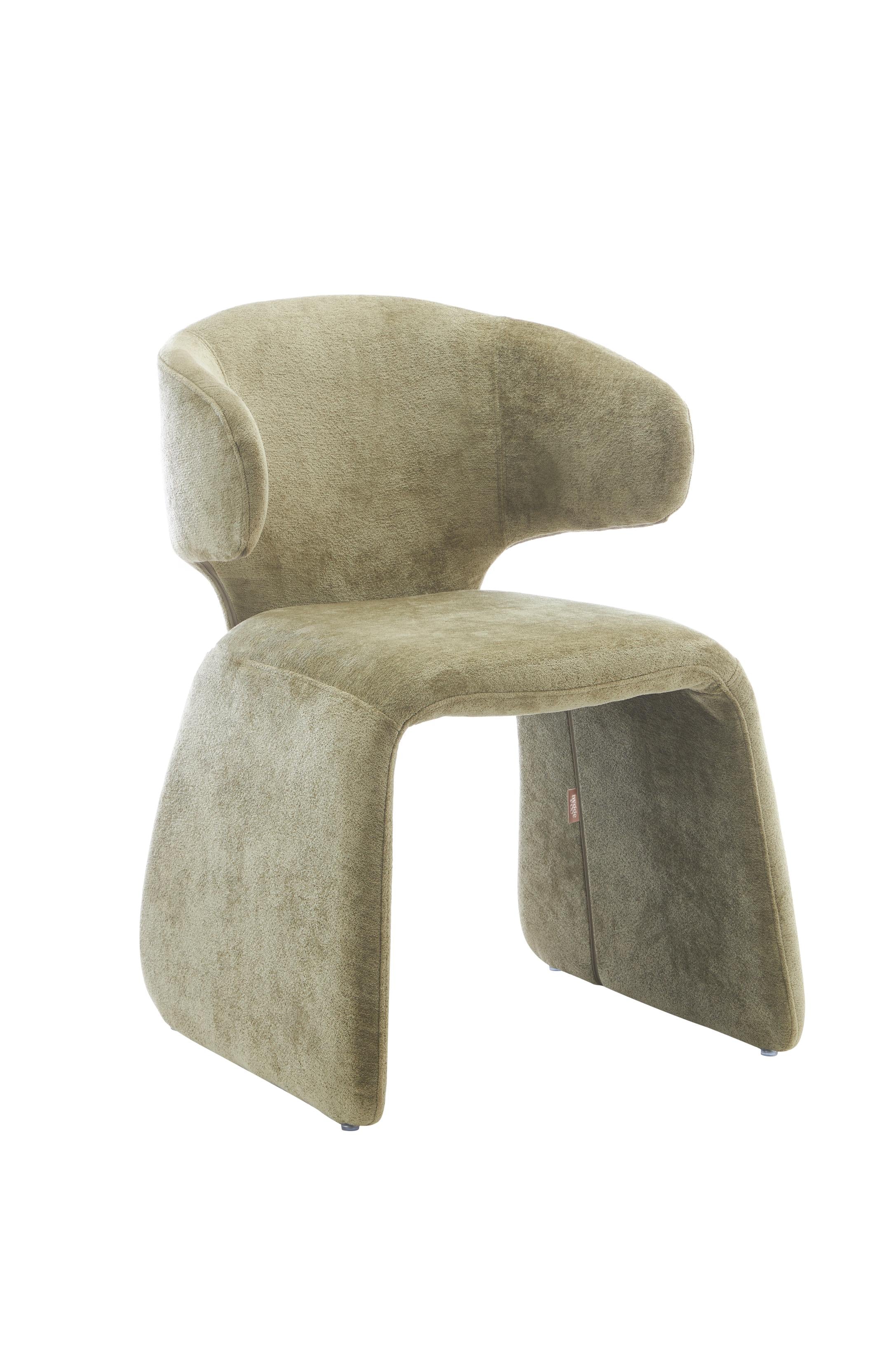 Chaise de salle à manger Oriana moderne sculptée | 2 teintes disponibles