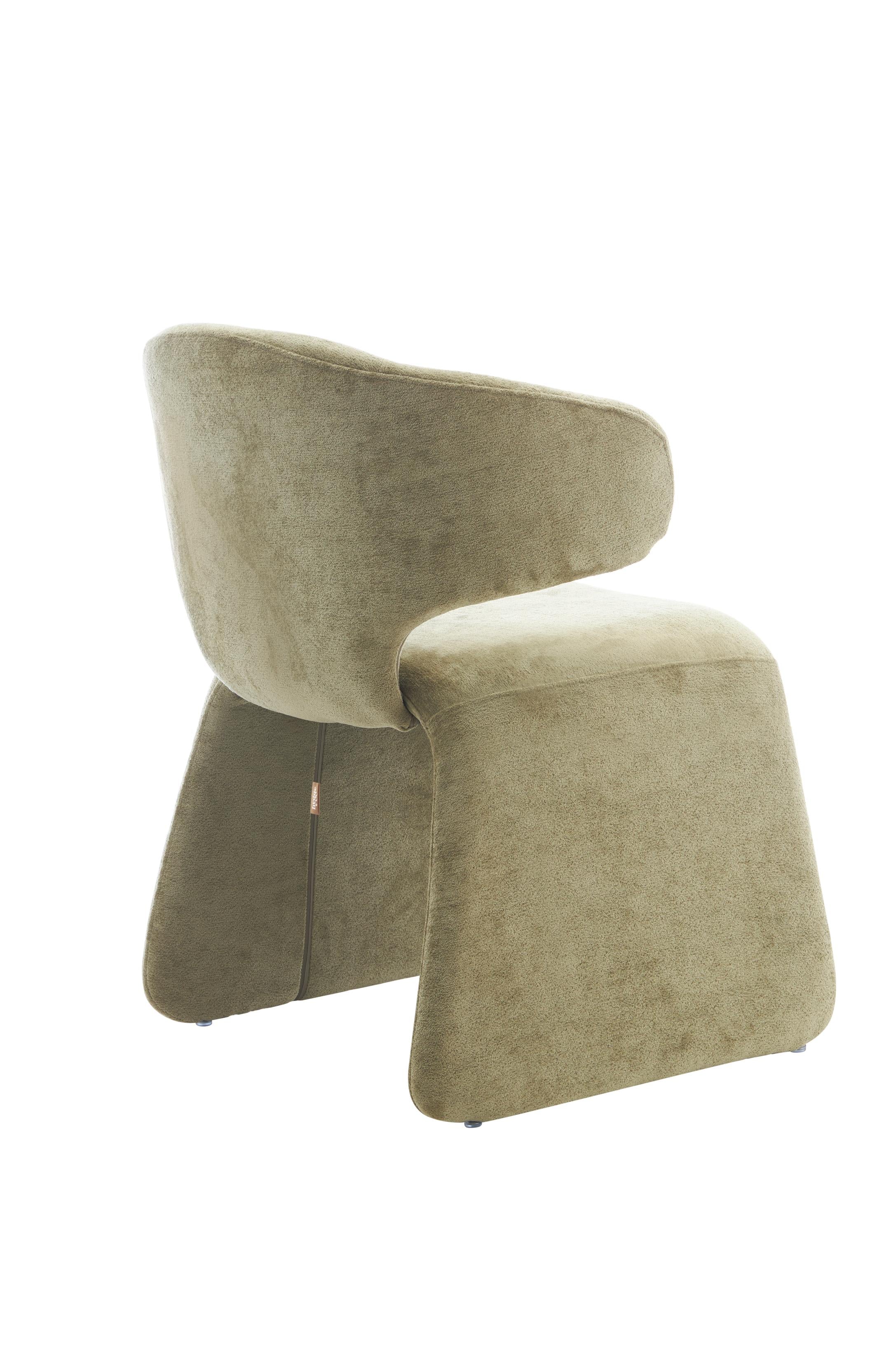 Chaise de salle à manger Oriana moderne sculptée | 2 teintes disponibles