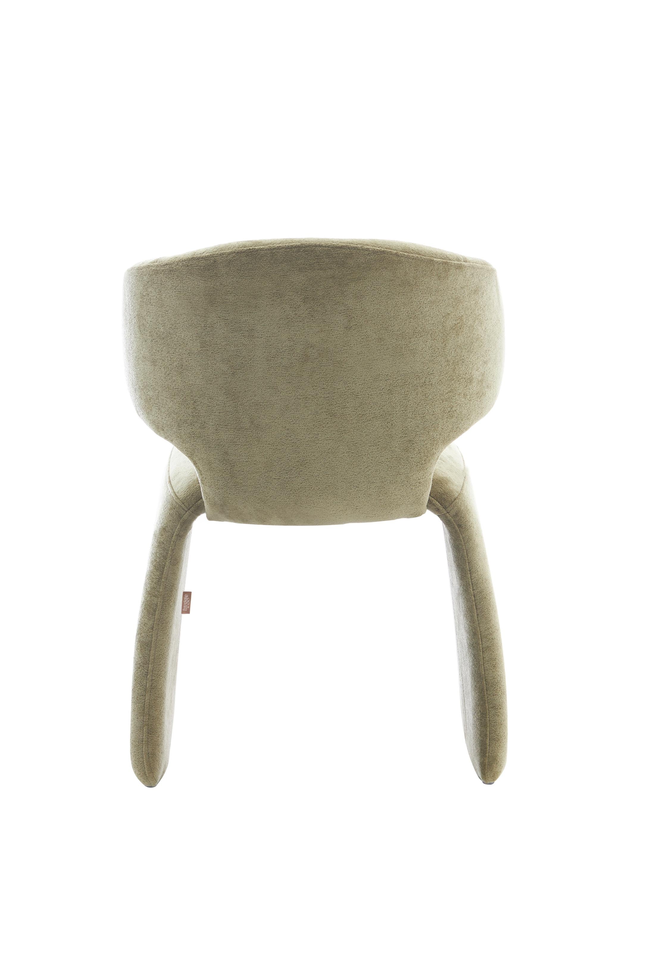 Chaise de salle à manger Oriana moderne sculptée | 2 teintes disponibles