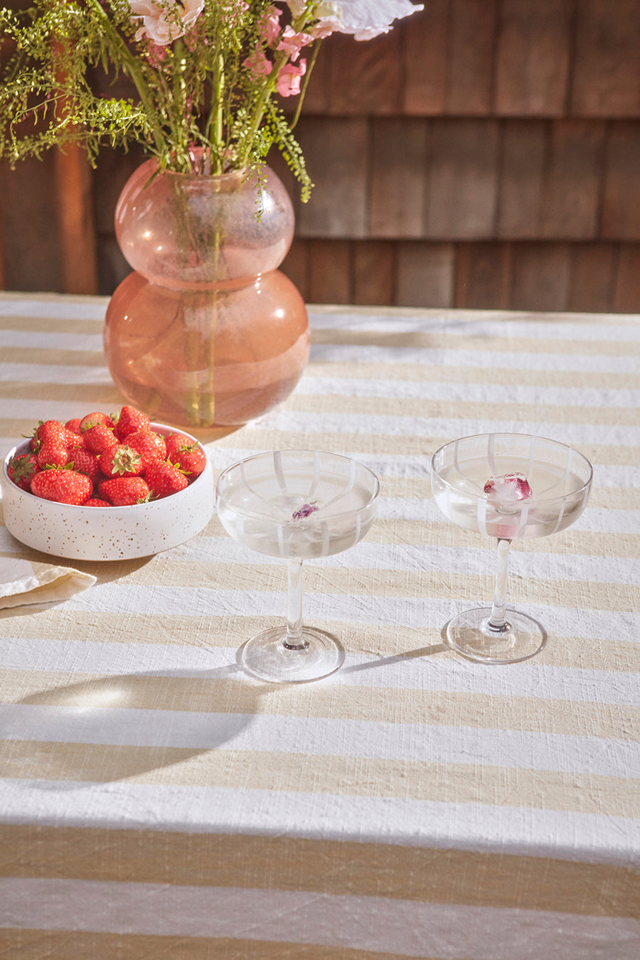 Verres coupe Mizu | Ensemble de 2 | Verre soufflé à la main | Transparent