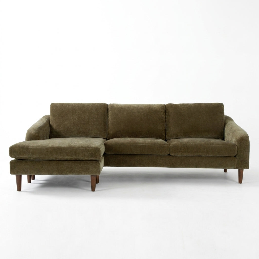 Canapé sectionnel Qarchak | Chaise longue réversible | Tissu recyclé