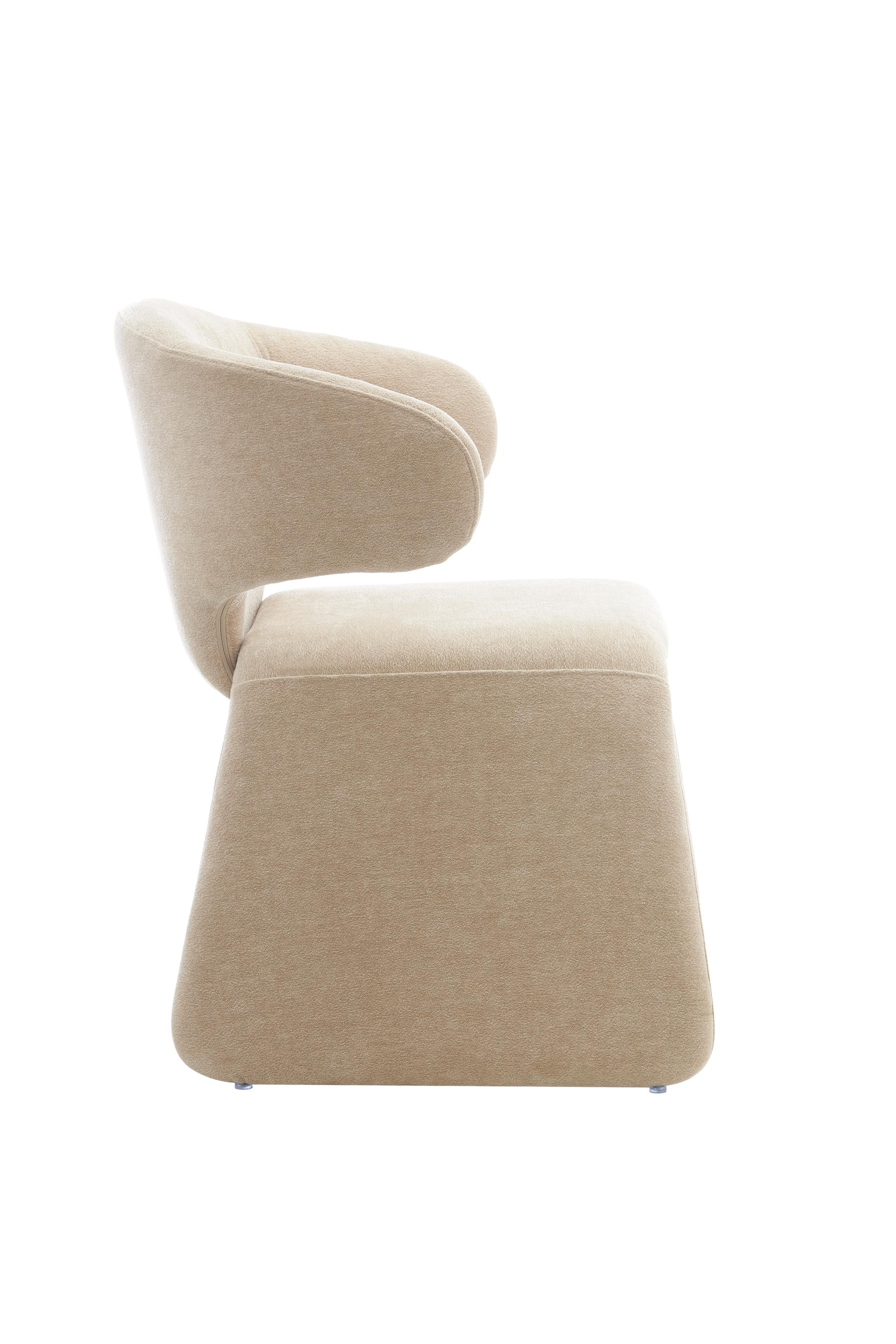 Chaise de salle à manger Oriana moderne sculptée | 2 teintes disponibles