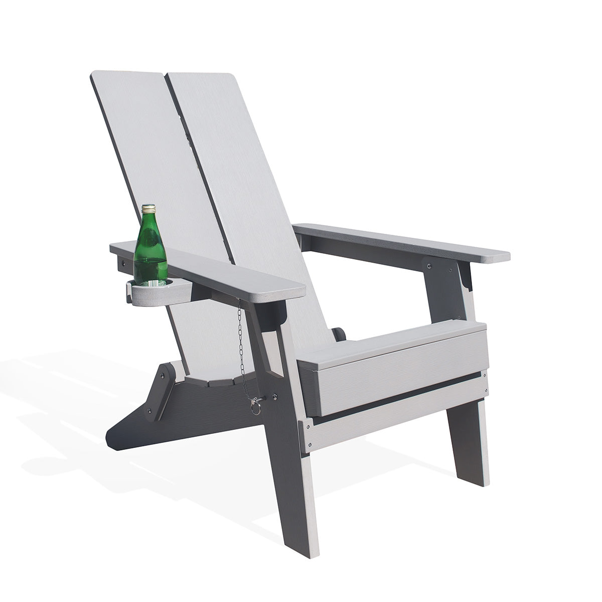 Chaise Adirondack pliante extérieure | Polymère recyclé | Porte-gobelet intégré