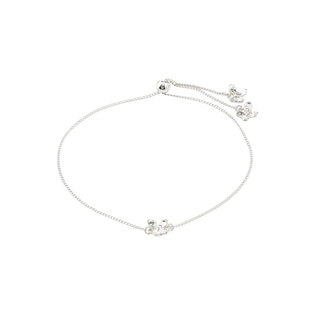 Bracelet AJANI à breloque fleur | Fait à la main | Plaqué or ou argent