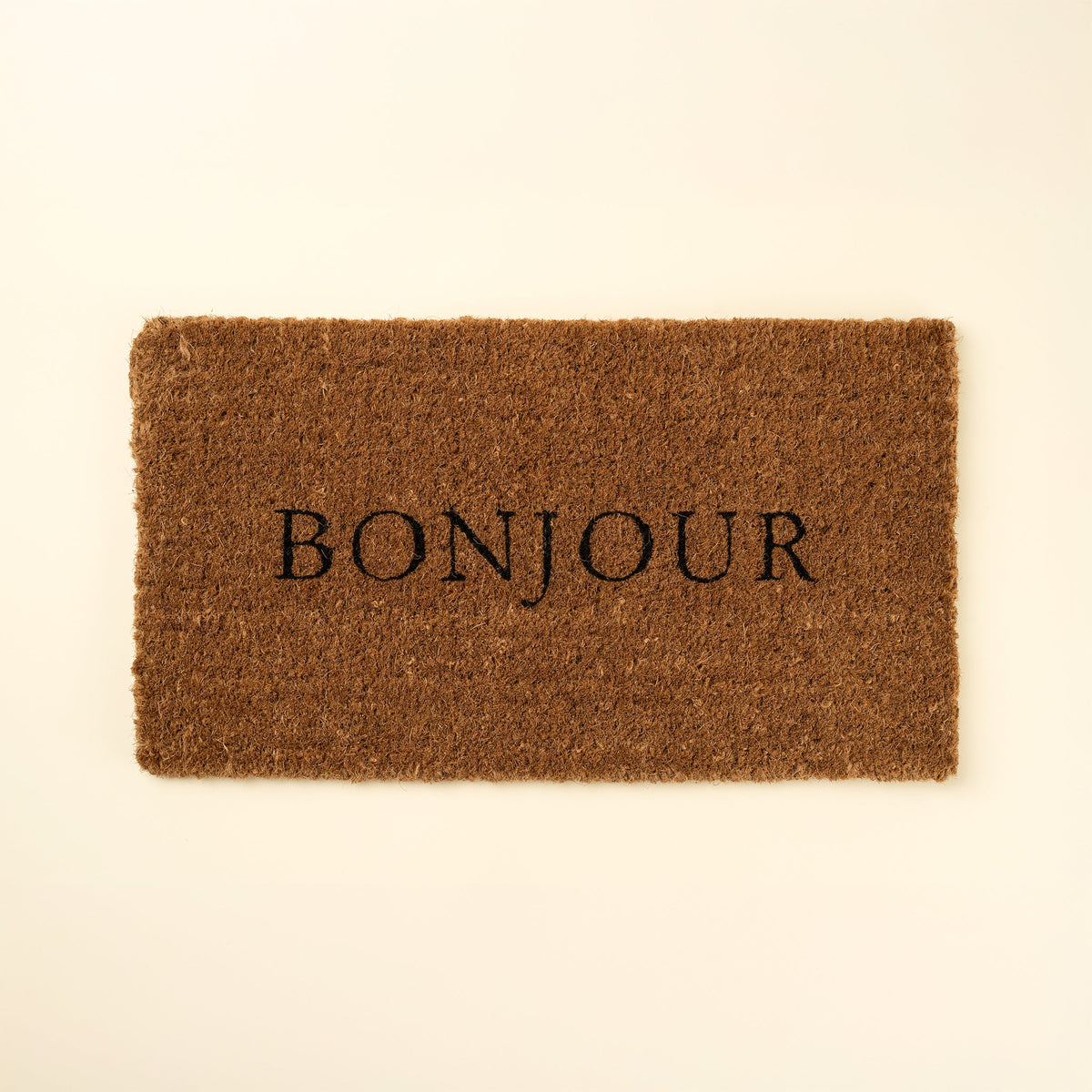 Paillasson Bonjour en fibre de coco | Petit format
