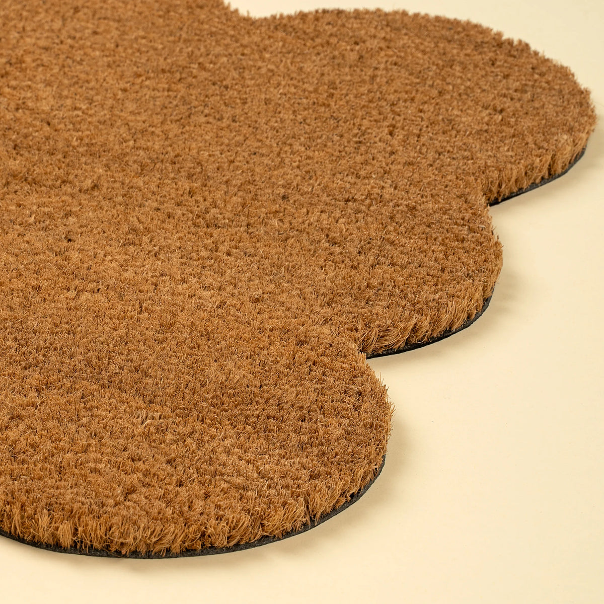 Paillasson festonné en fibre de coco | Endos en PVC | Grand format