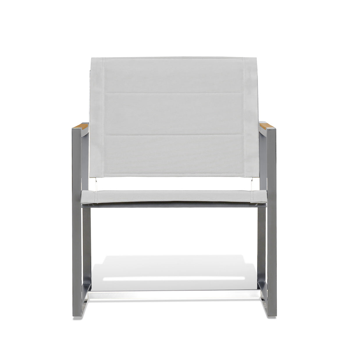 Outdoor Bistro Set 2 Pine Chairs | Stainless Steel & Teak | Sling Seat