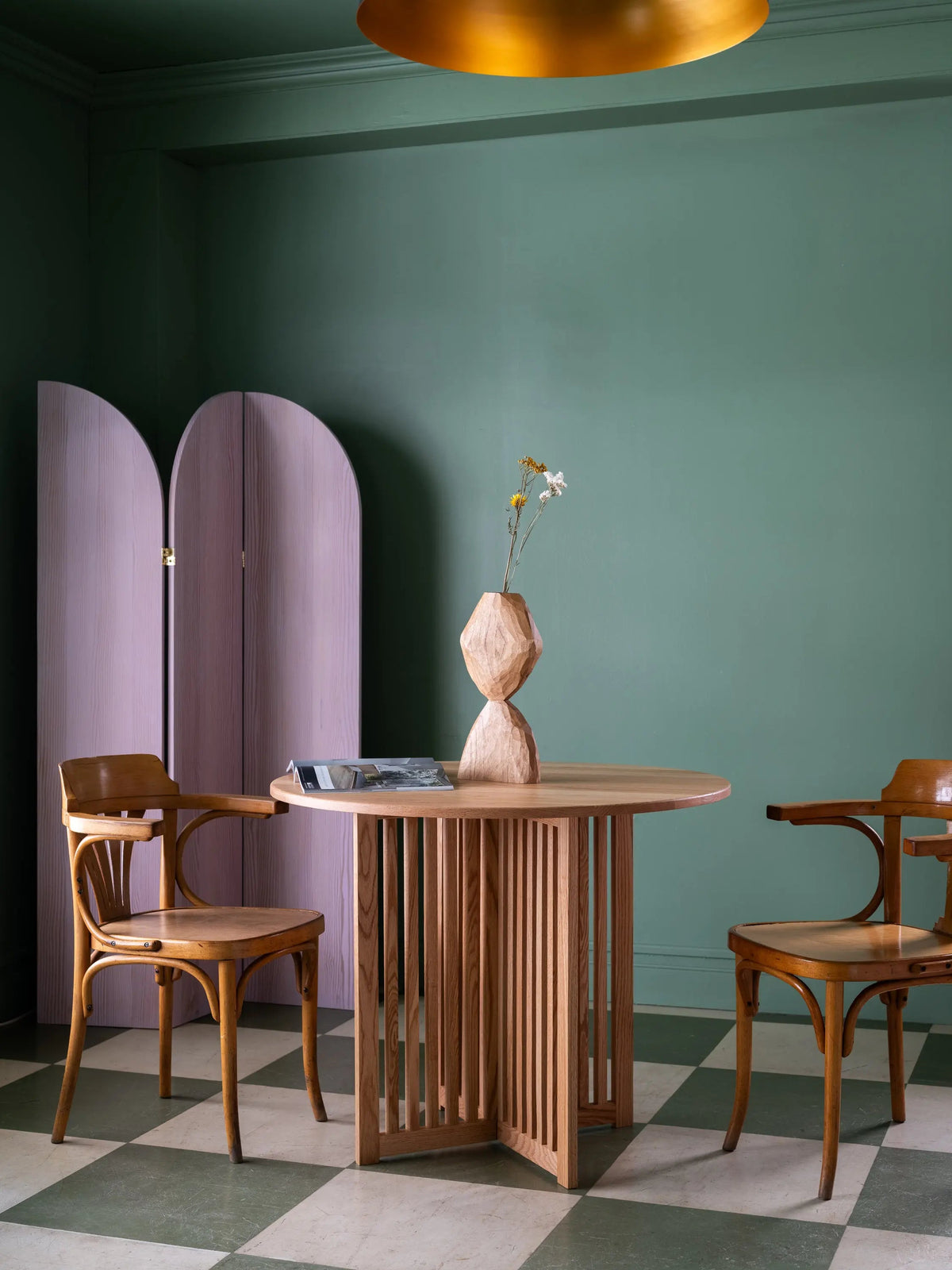 Table à dîner ronde ROBIE | Bois massif | Fait à la main au Québec