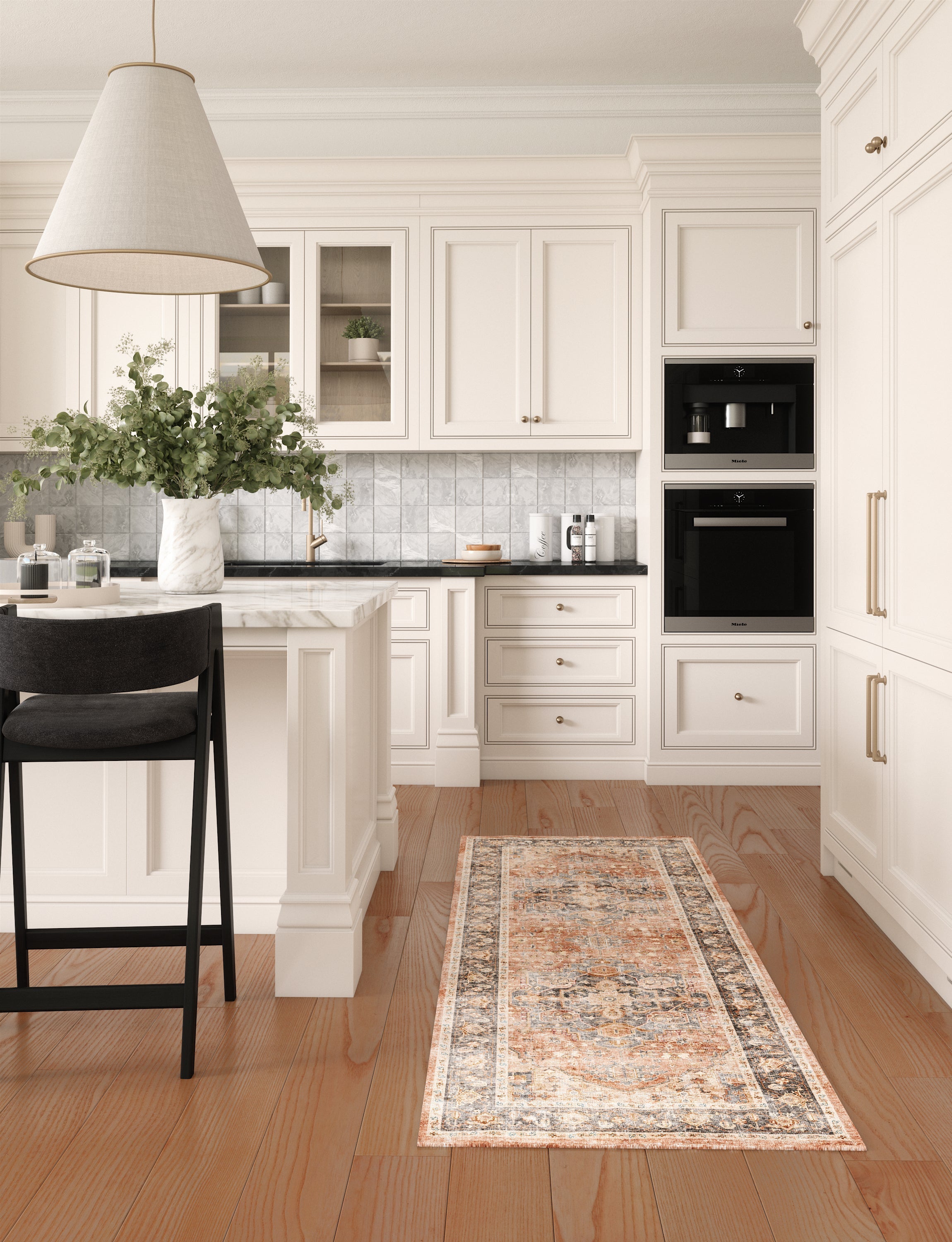 Tapis Riverra – Terracotta Noir