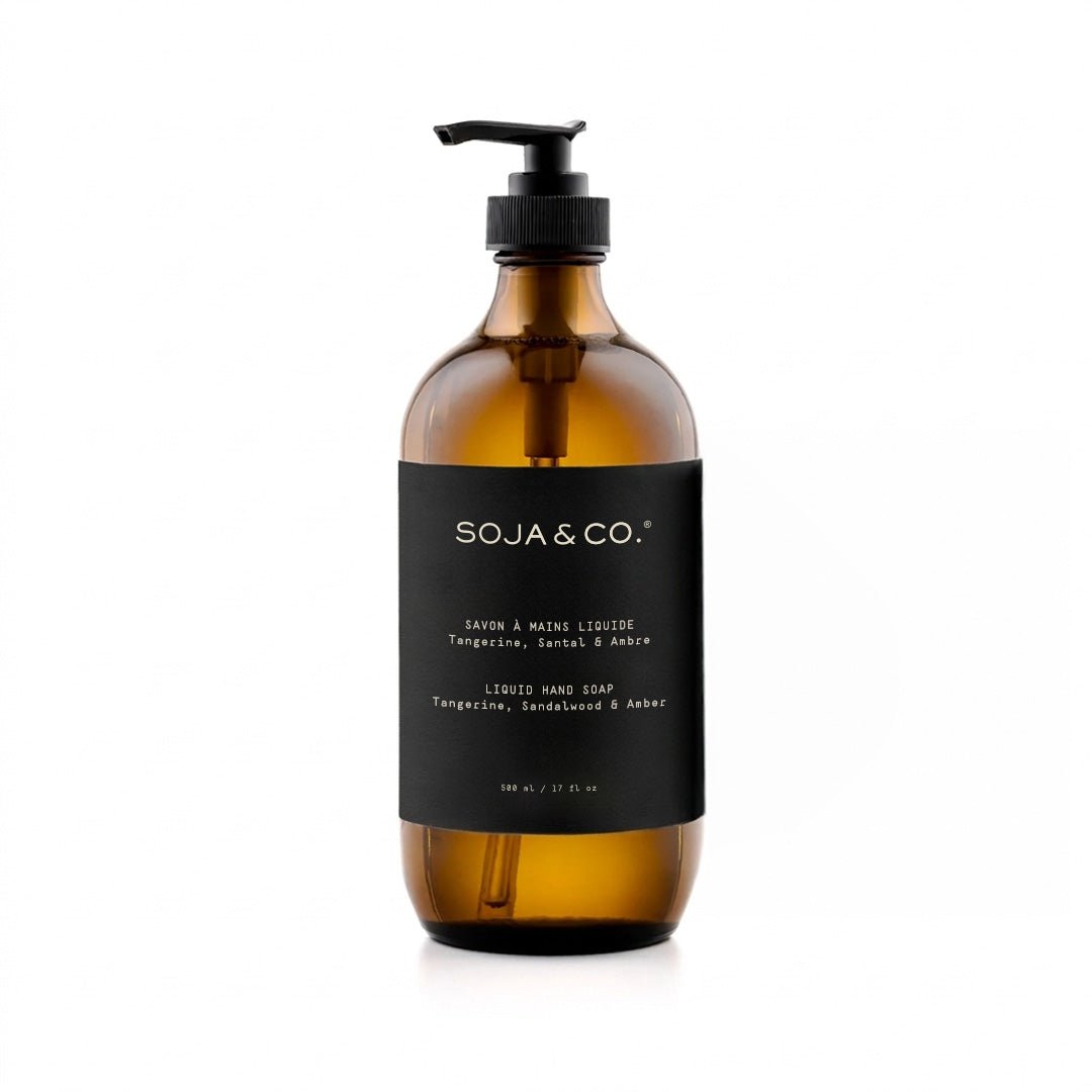 Savon à mains liquide Tangerine, santal et ambre SOJA&CO