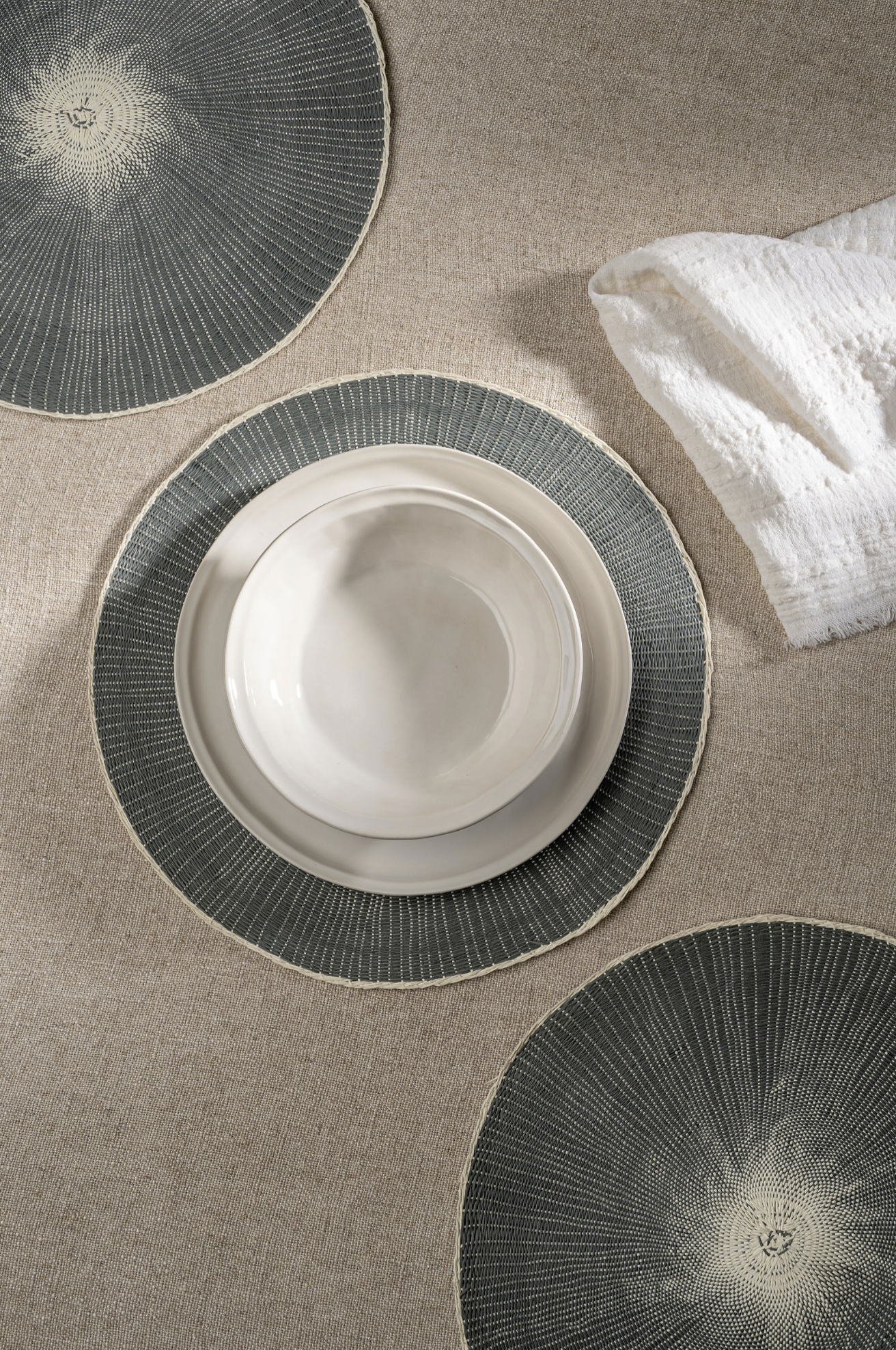 Napperon Willa Tressé à la Main | Finition Pierre