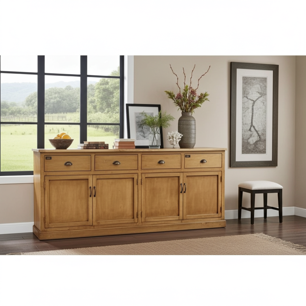 Buffet en bois de manguier | Finition patine naturelle