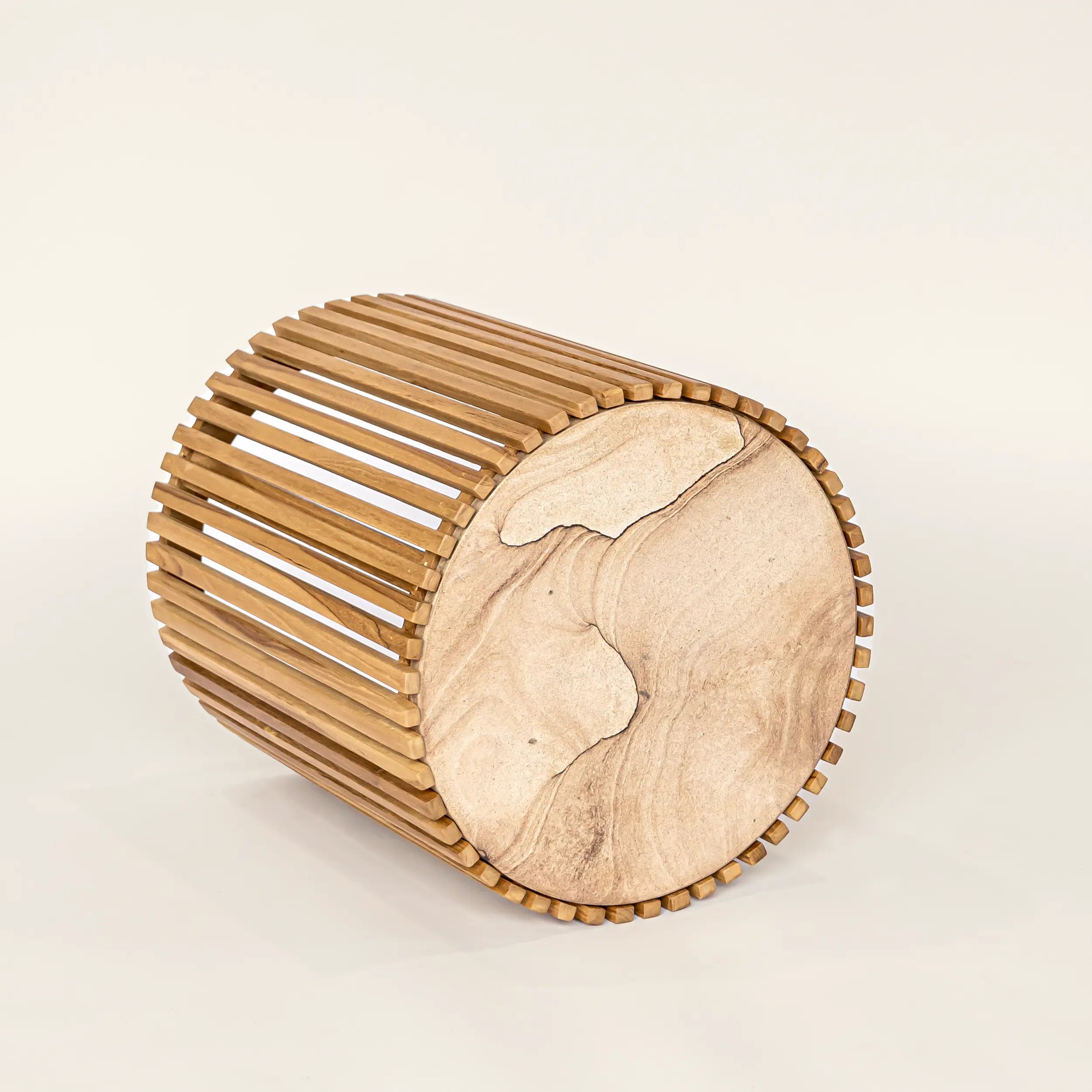 Table d’Appoint Ronde Eastwood | Bois de Teck & Grès