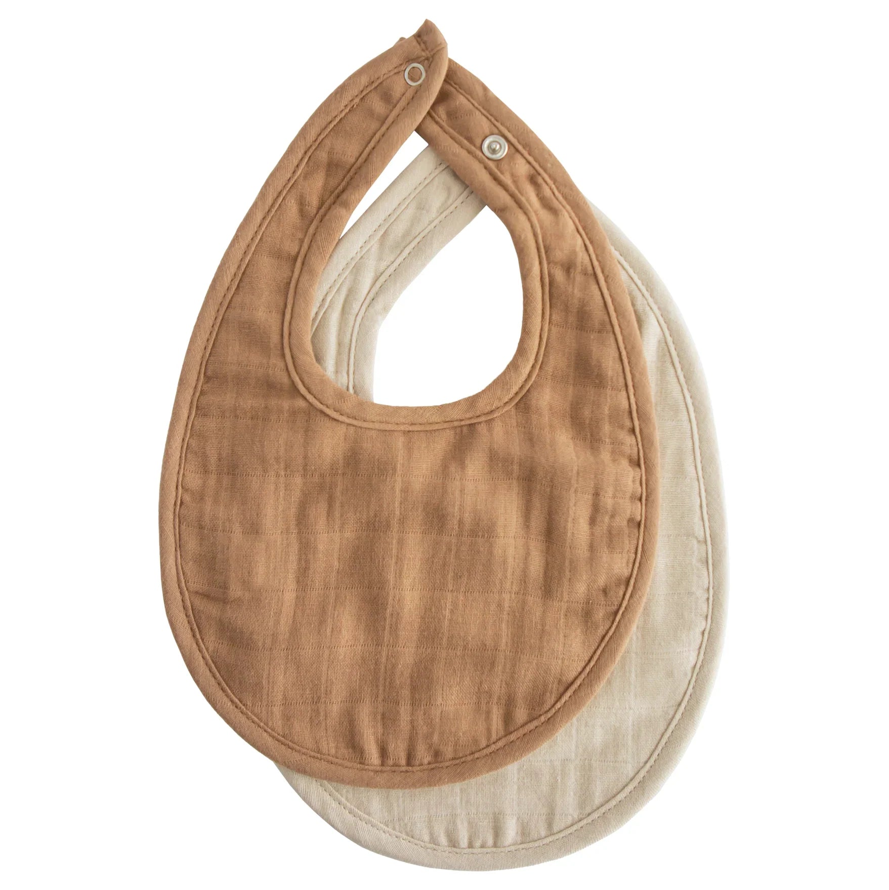 Bavoirs en mousseline de coton biologique pour bébé | Ensemble de 2