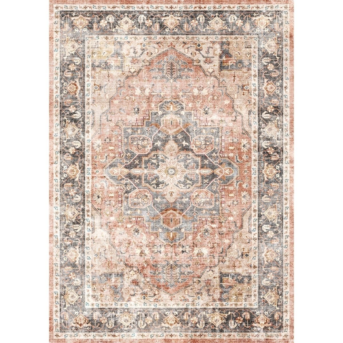 Tapis Riverra – Terracotta Noir